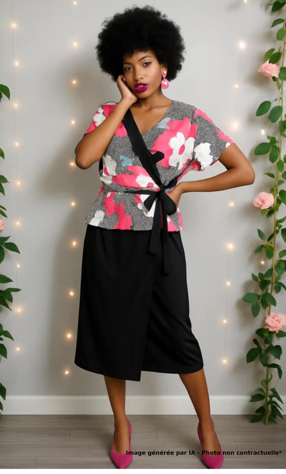 Robe peplum à fleurs