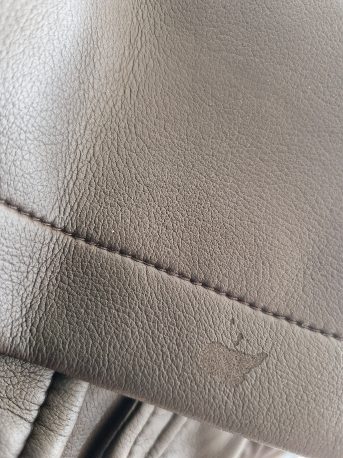 Manteau simili marron café brodé