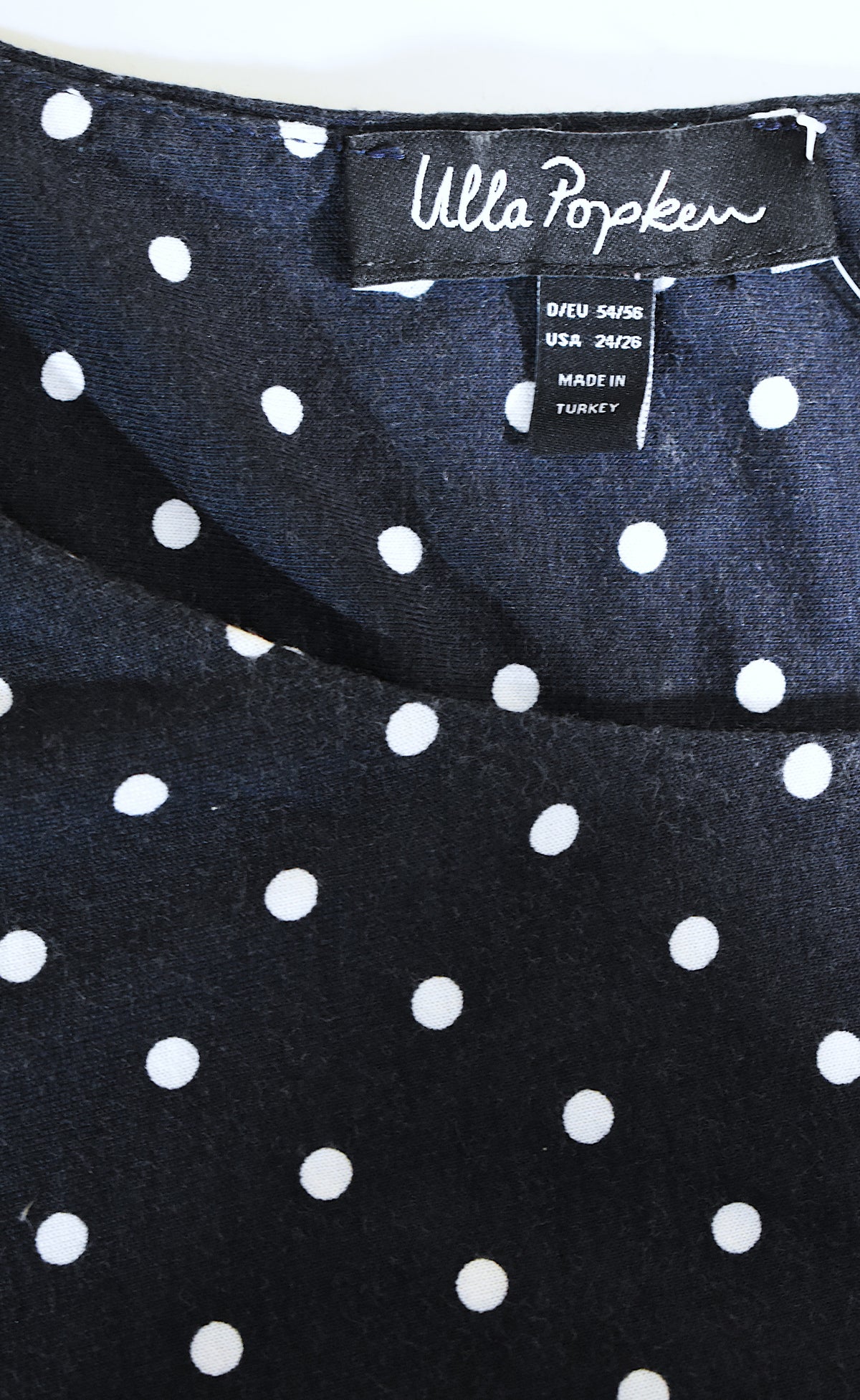 Robe en jersey bleu marine fleurs & pois