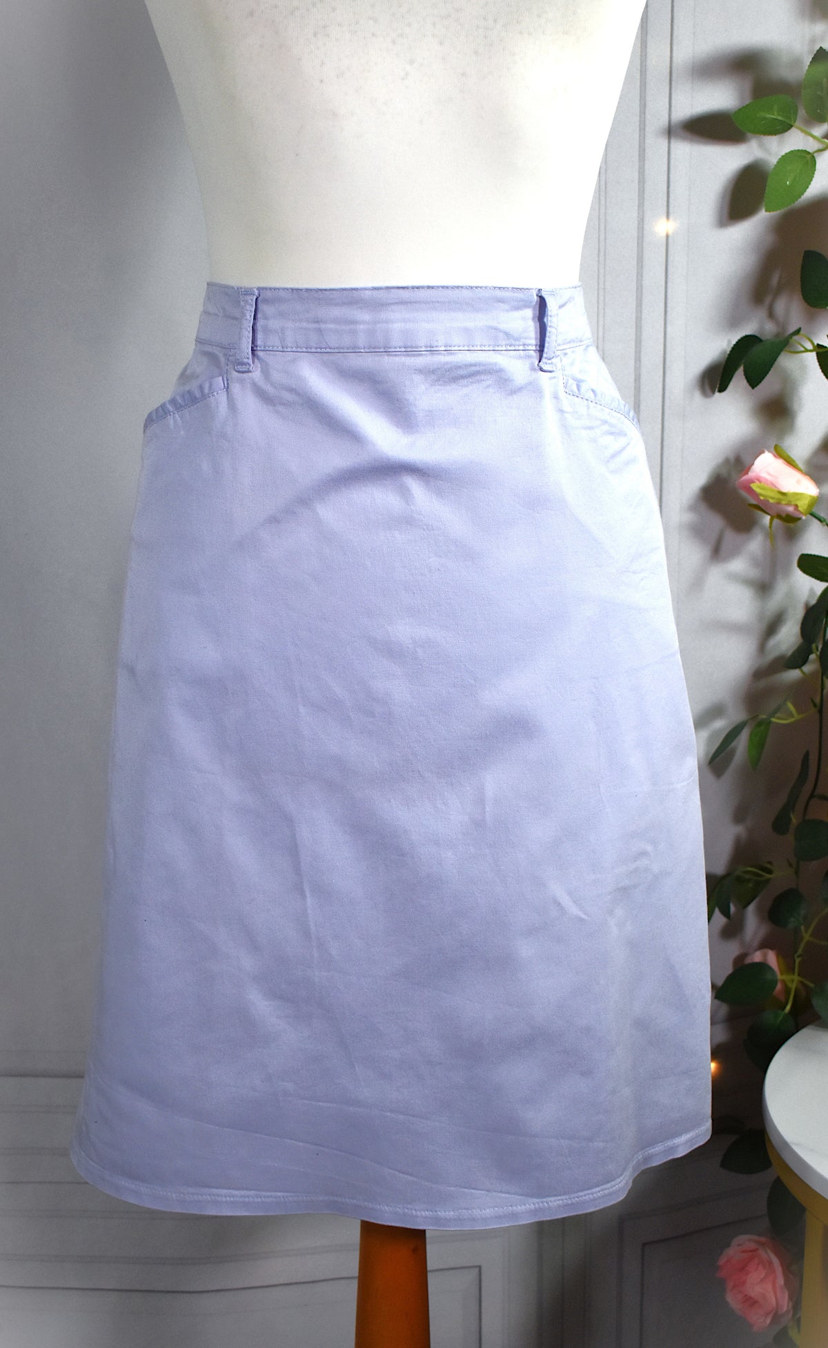 Jupe unie lila pastel