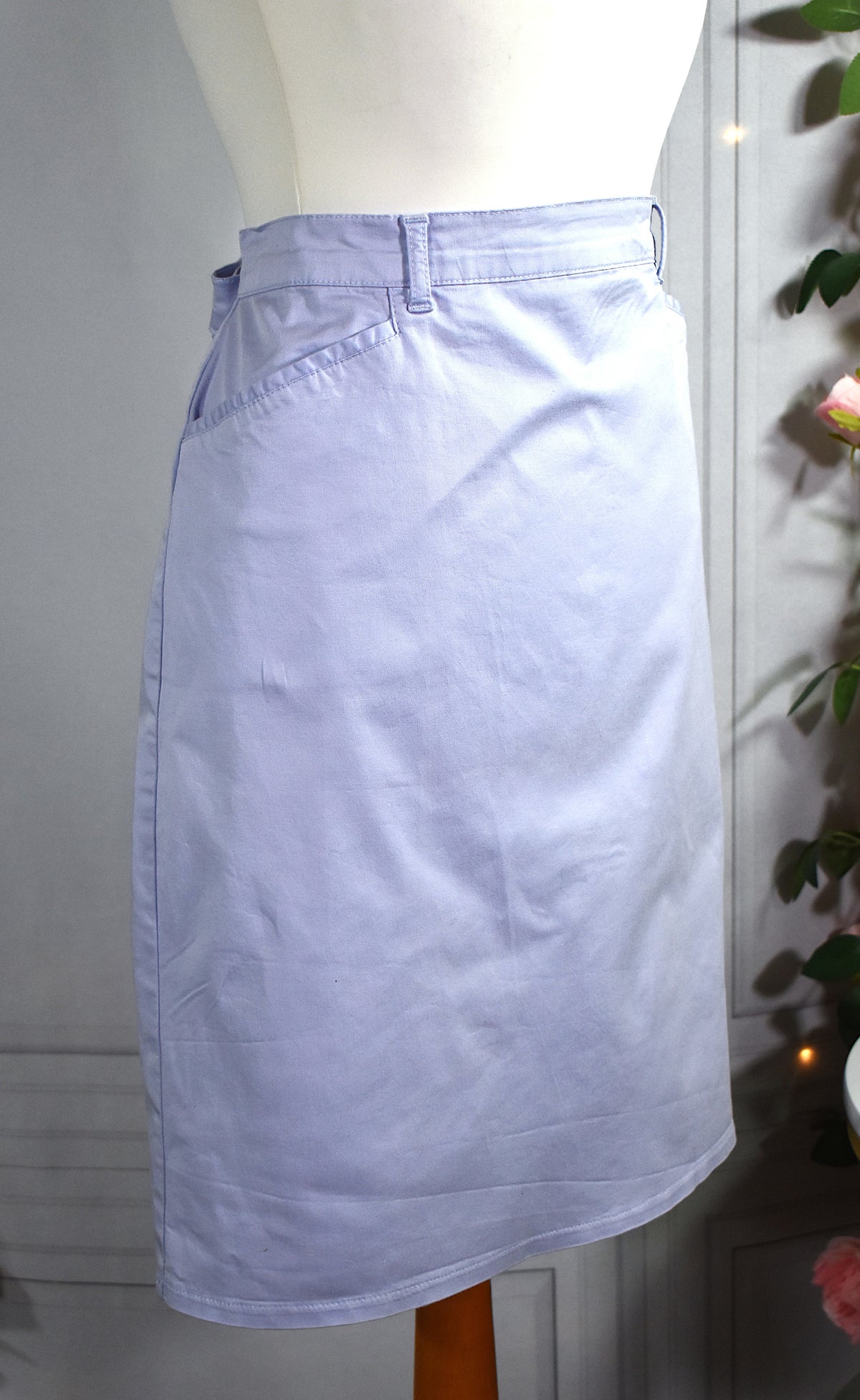 Jupe unie lila pastel