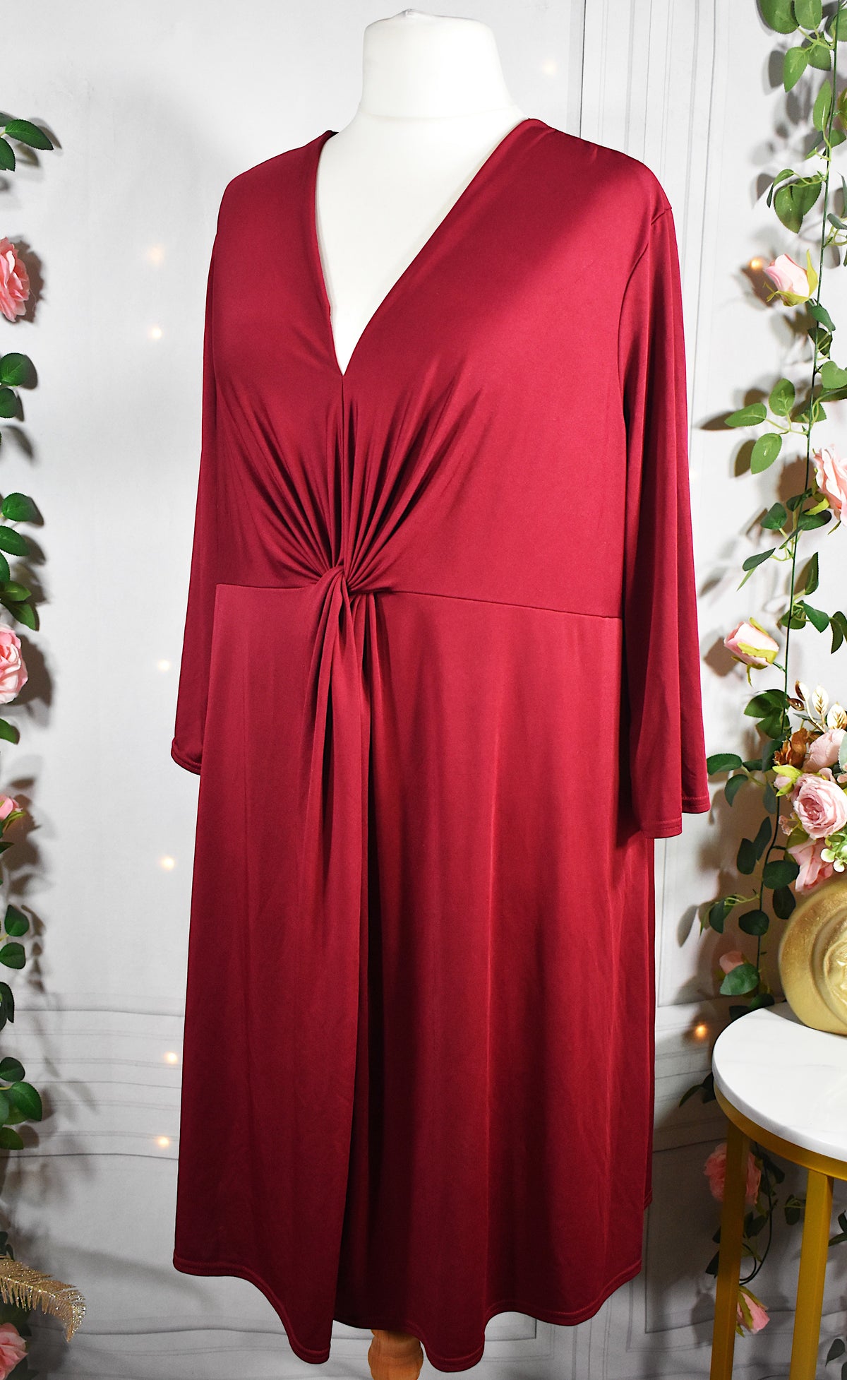 Robe en lycra bordeaux