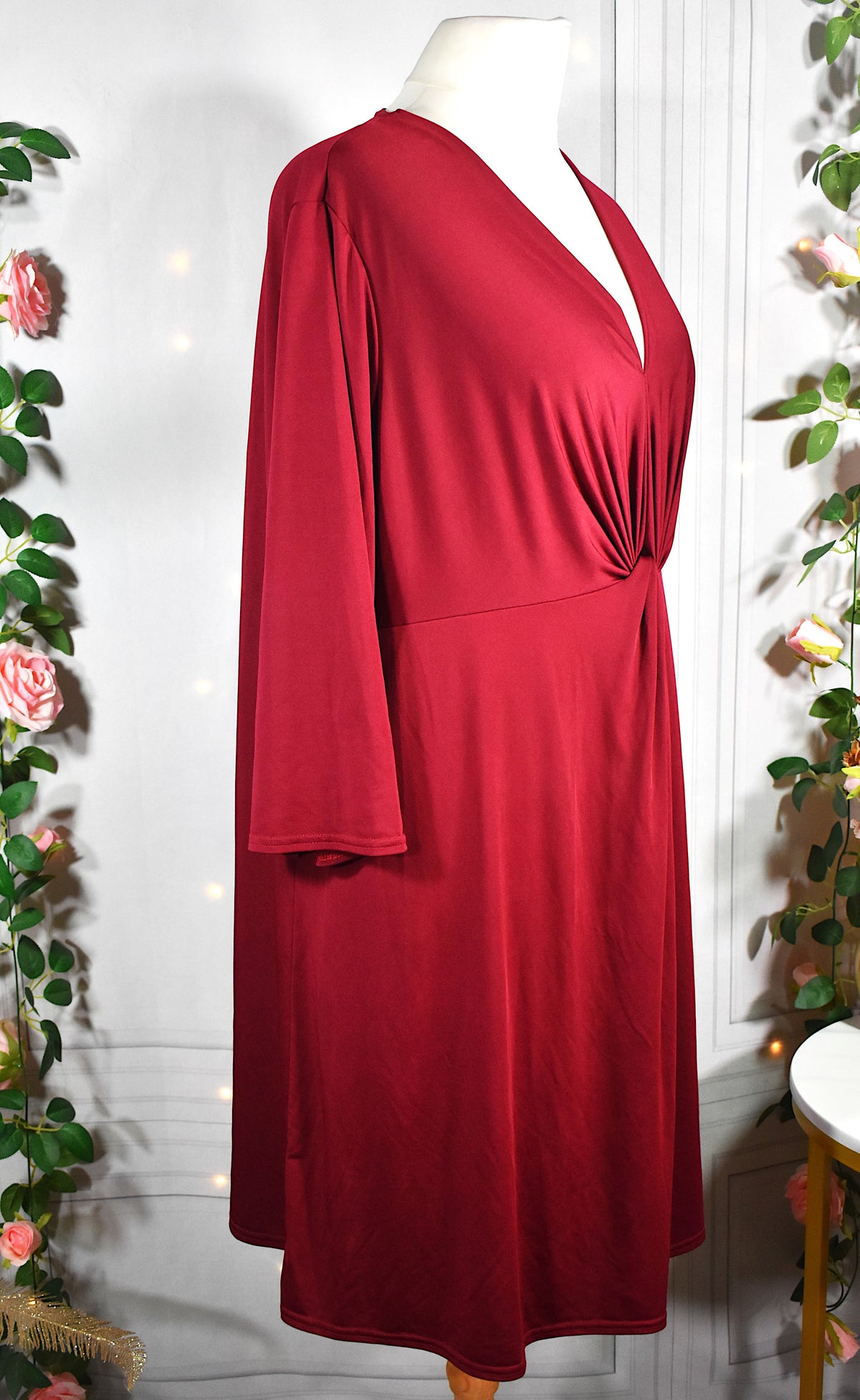 Robe en lycra bordeaux