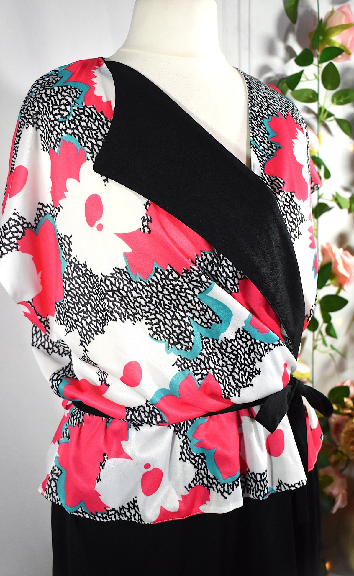 Robe peplum à fleurs