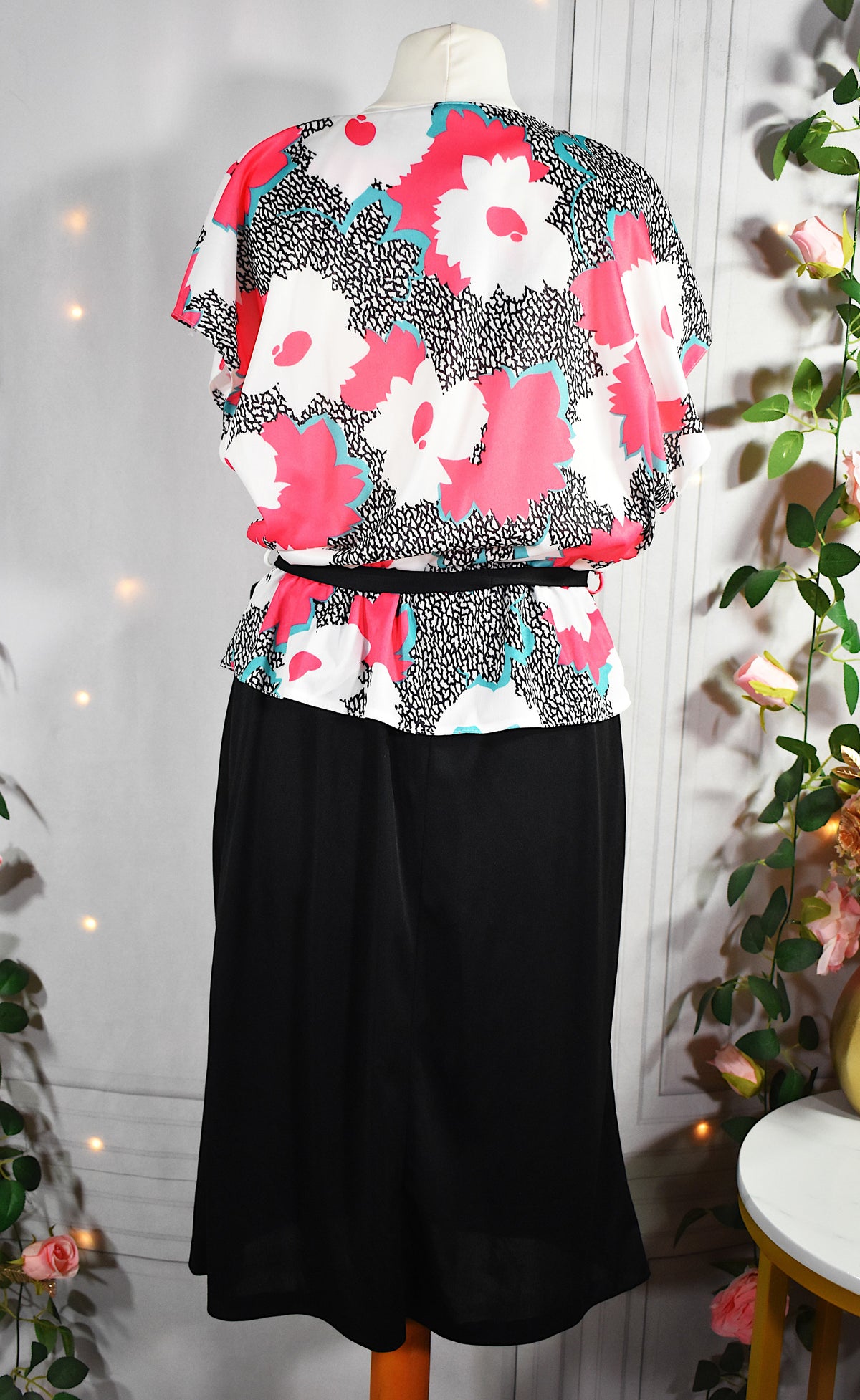 Robe peplum à fleurs