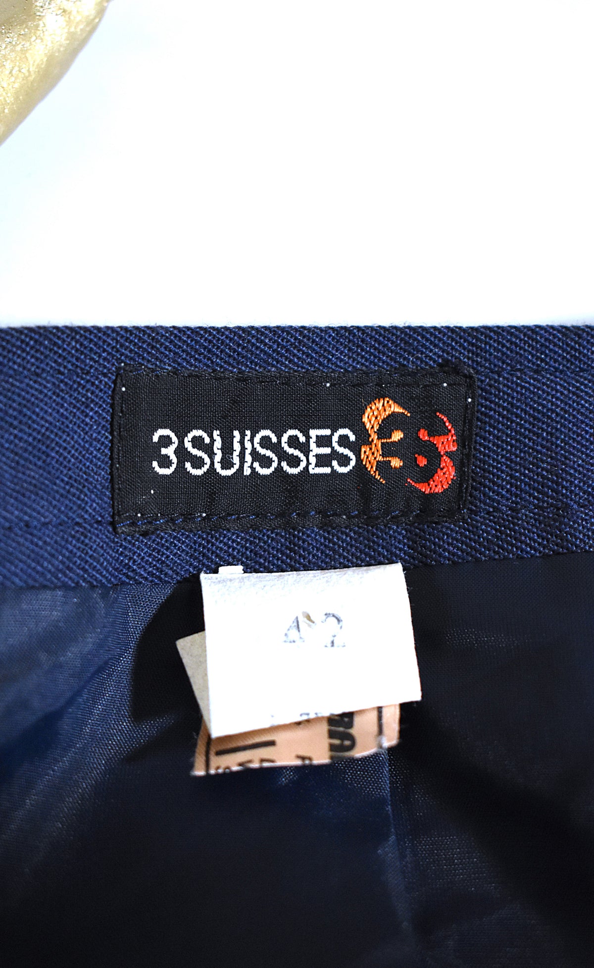 Jupe midi plissée bleu marine
