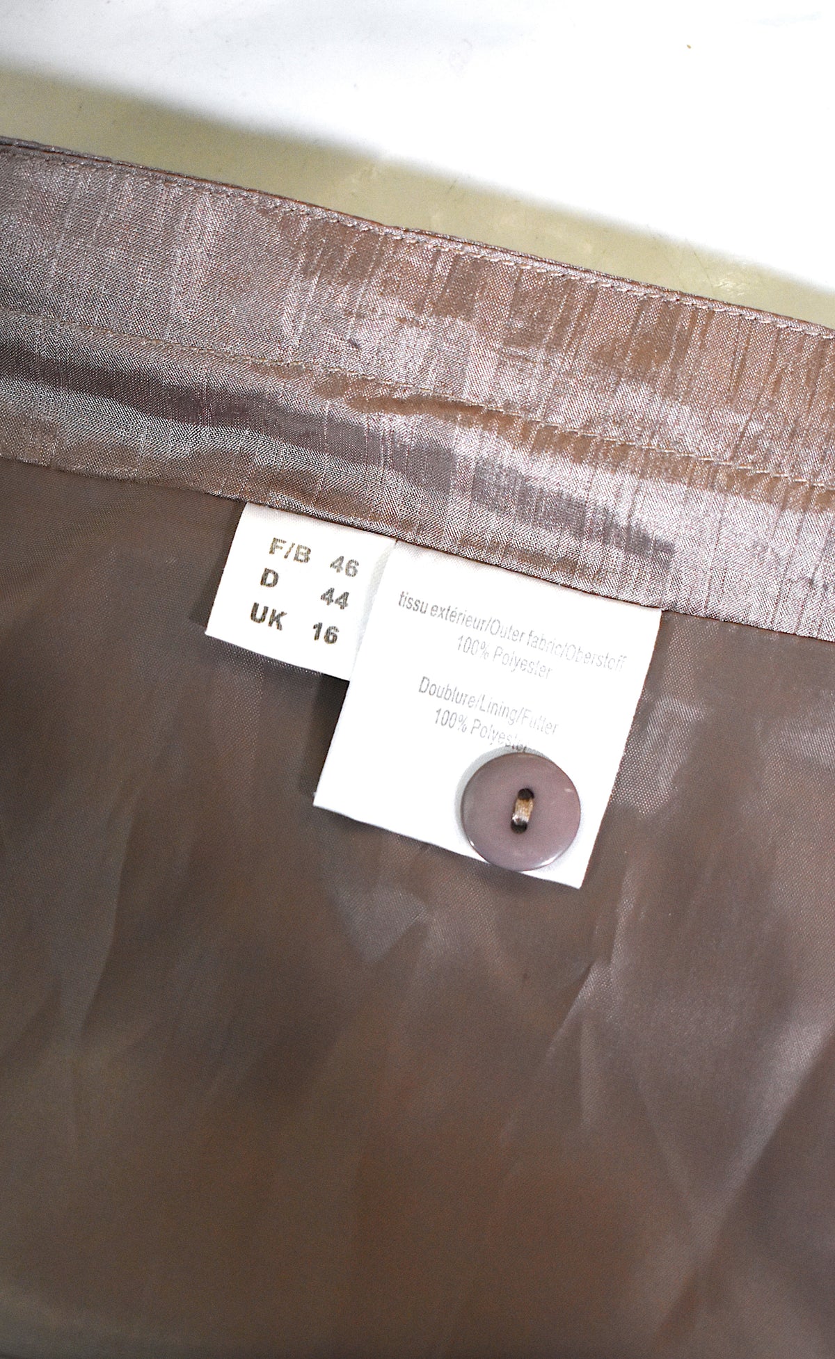 Jupe fluide beige satinée
