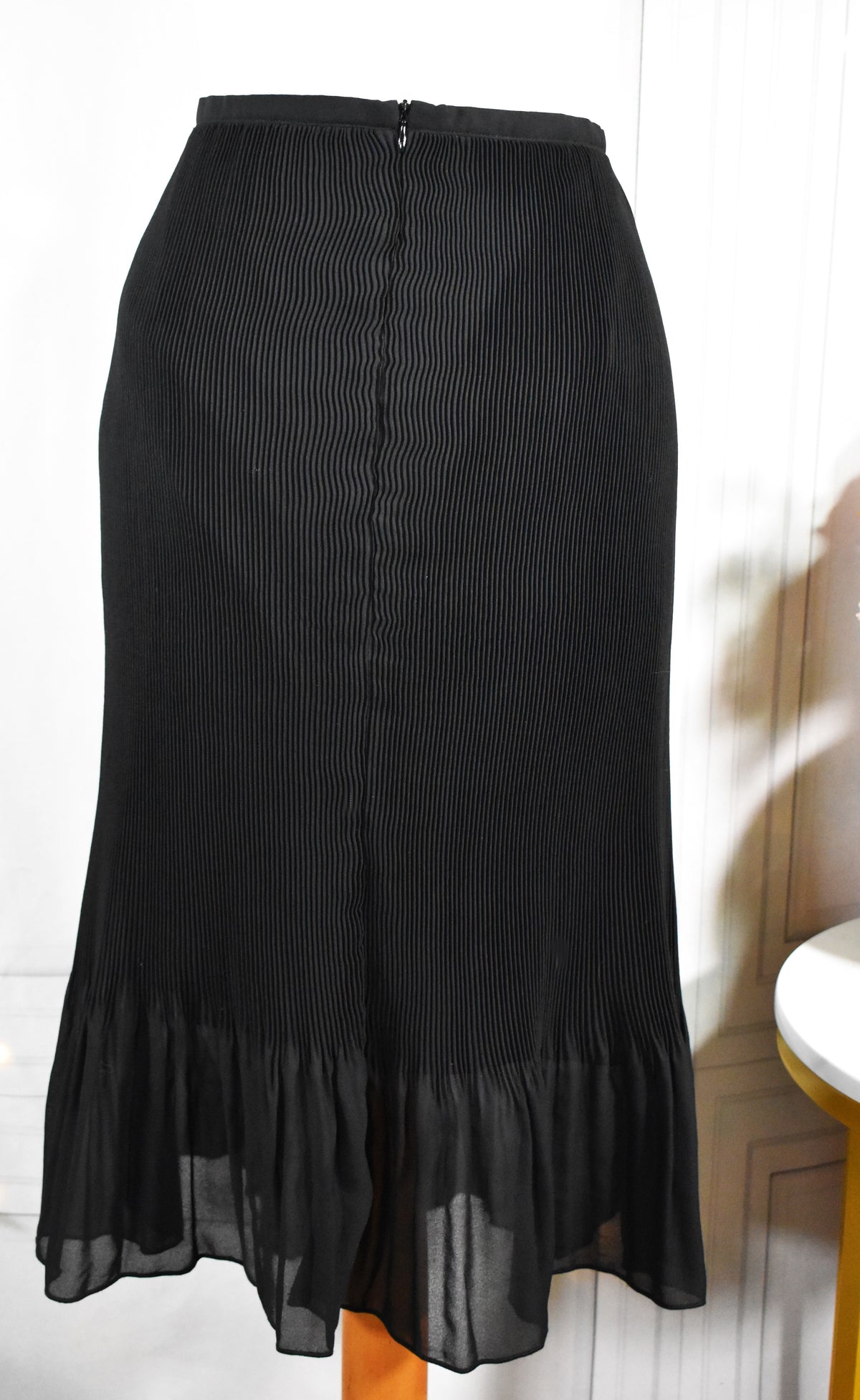 Jupe plissée mousseline noire