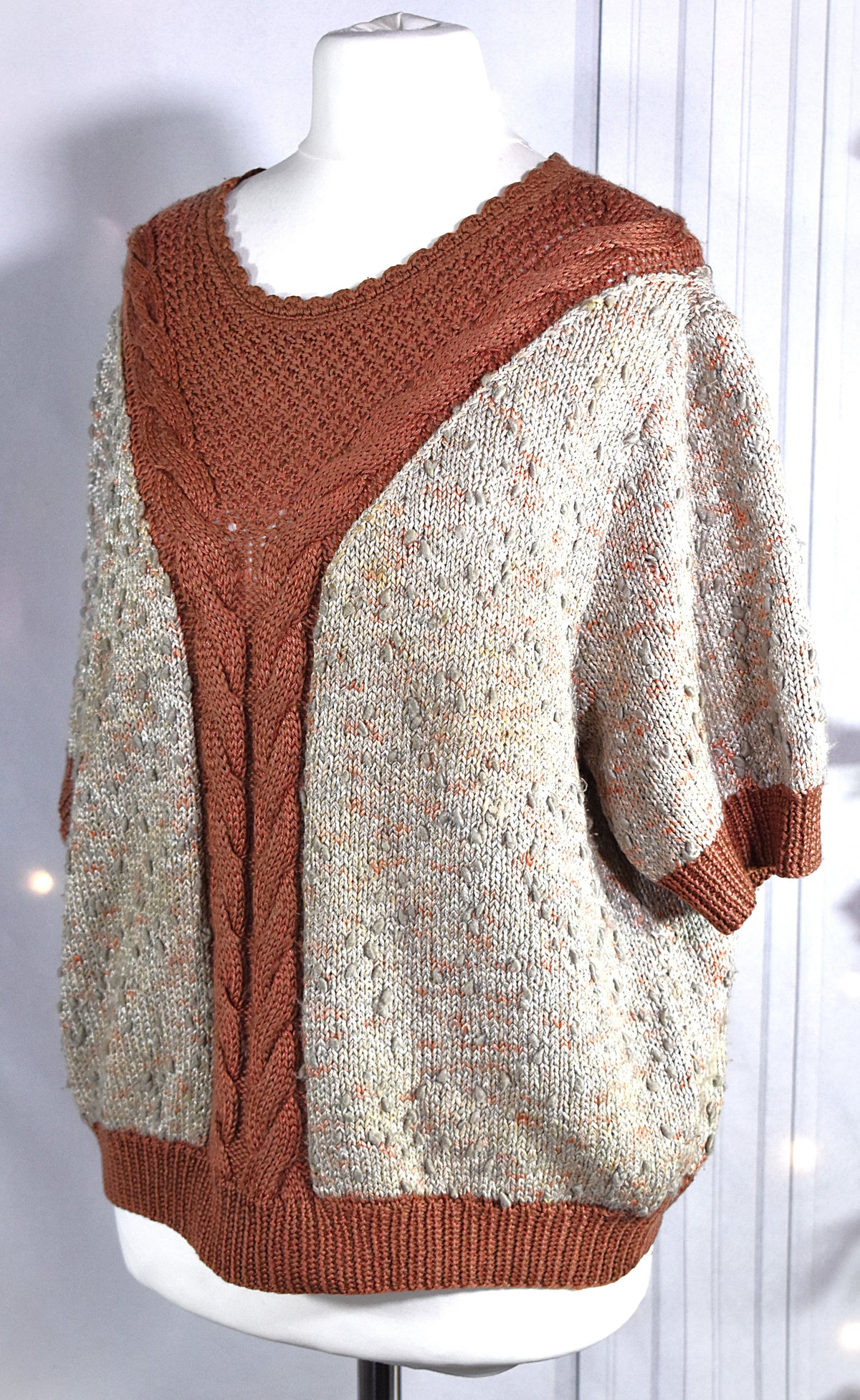 Pull tricot bicolore