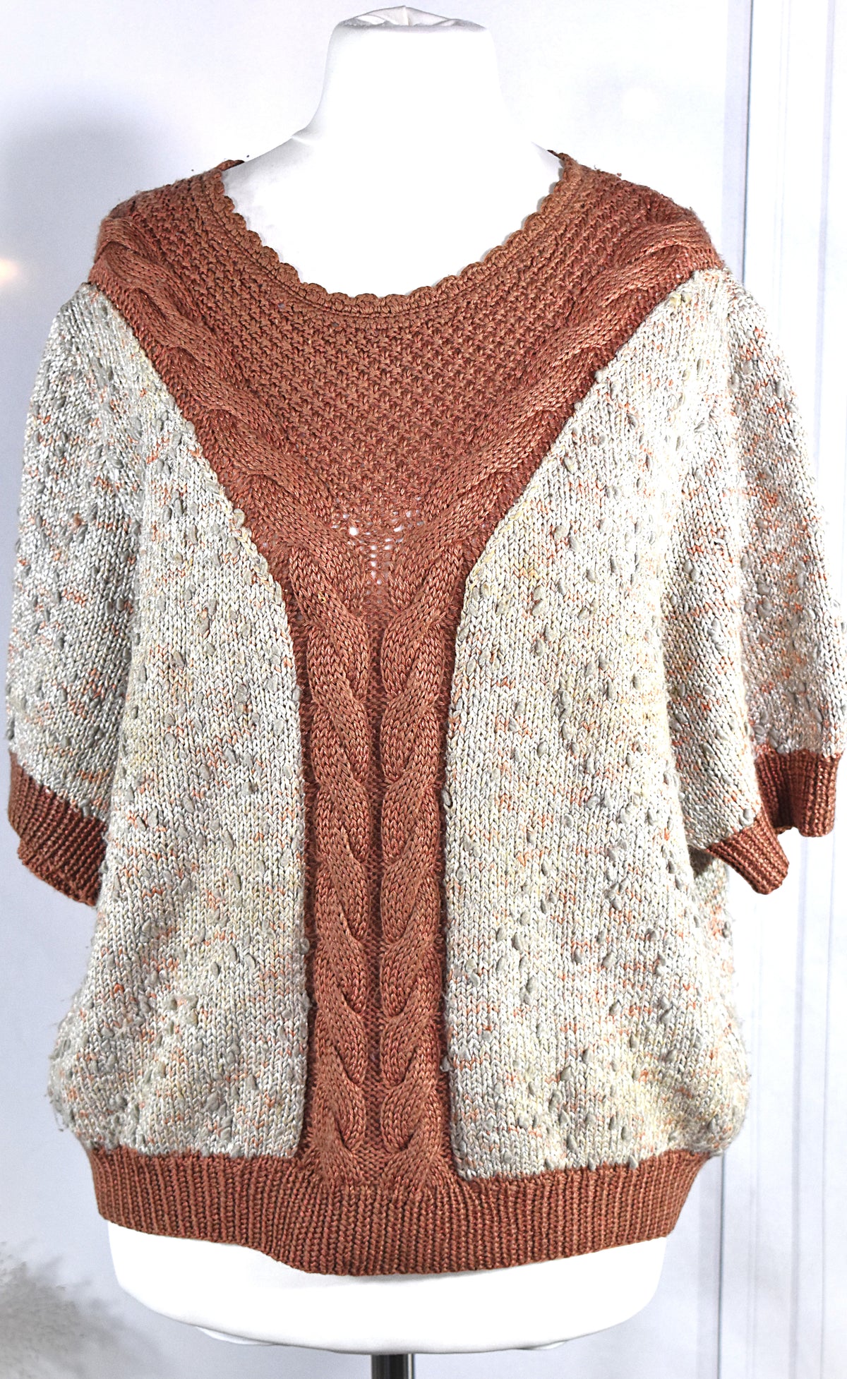 Pull tricot bicolore