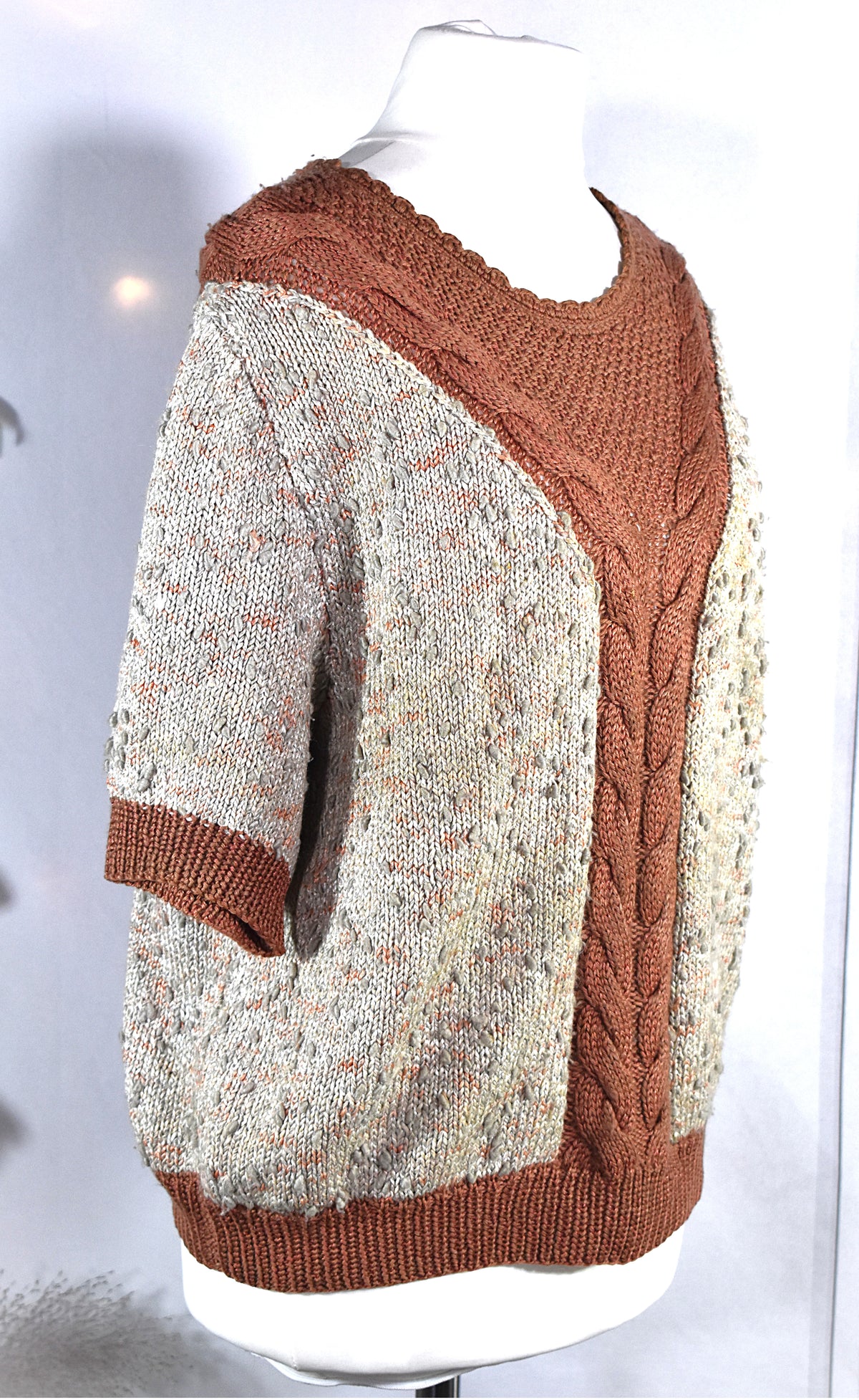 Pull tricot bicolore