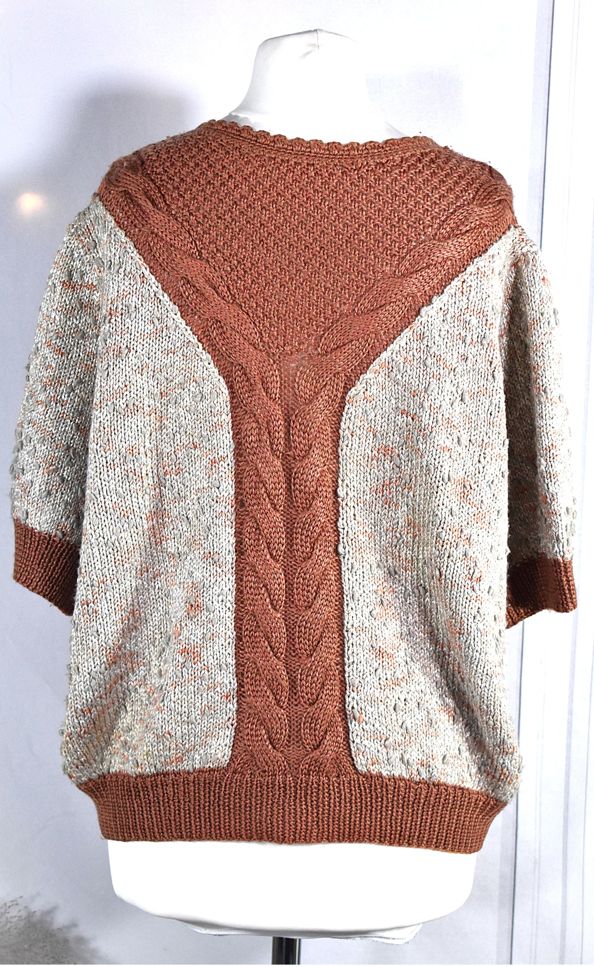 Pull tricot bicolore