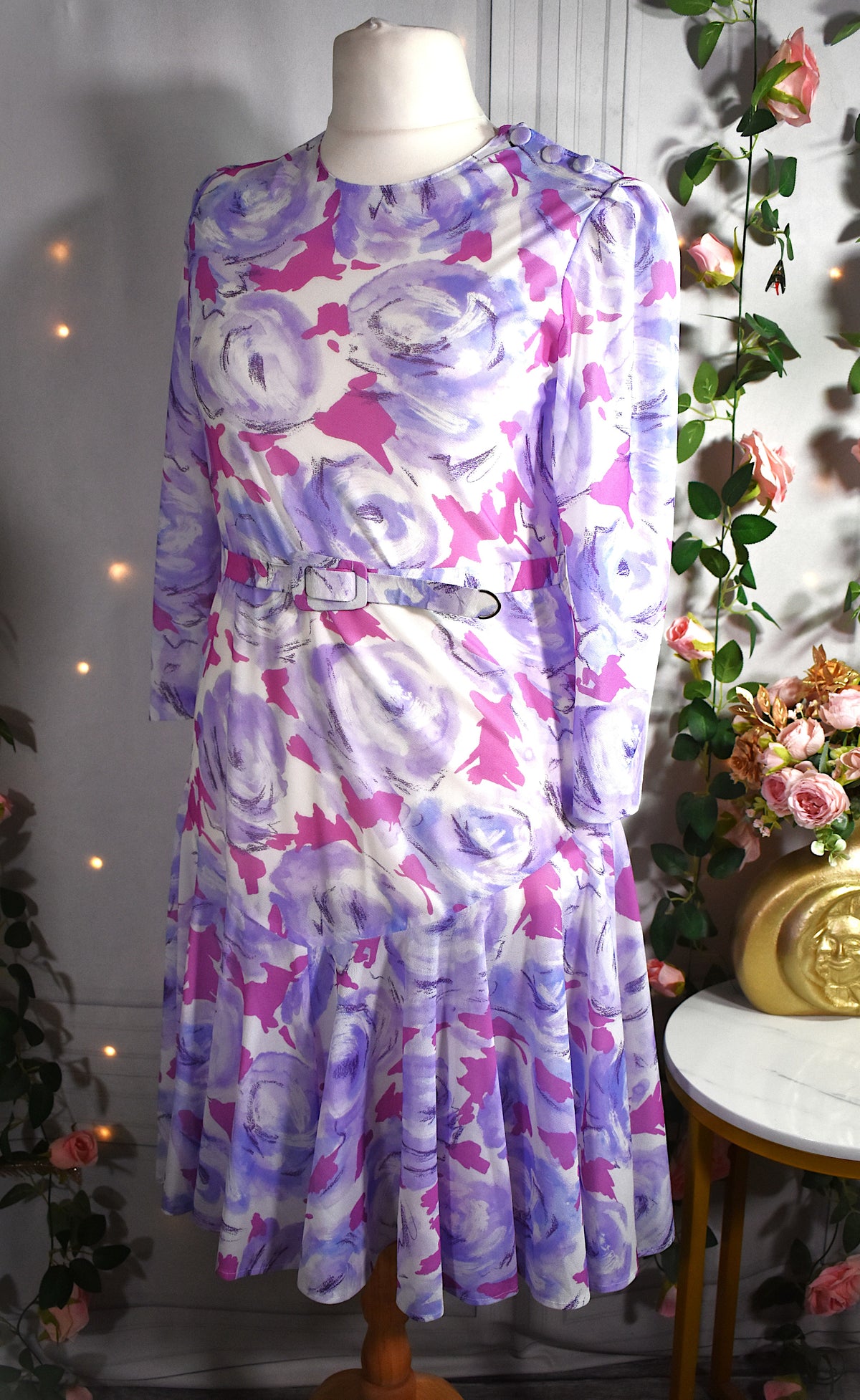 Robe mousseline vintage lila & violette