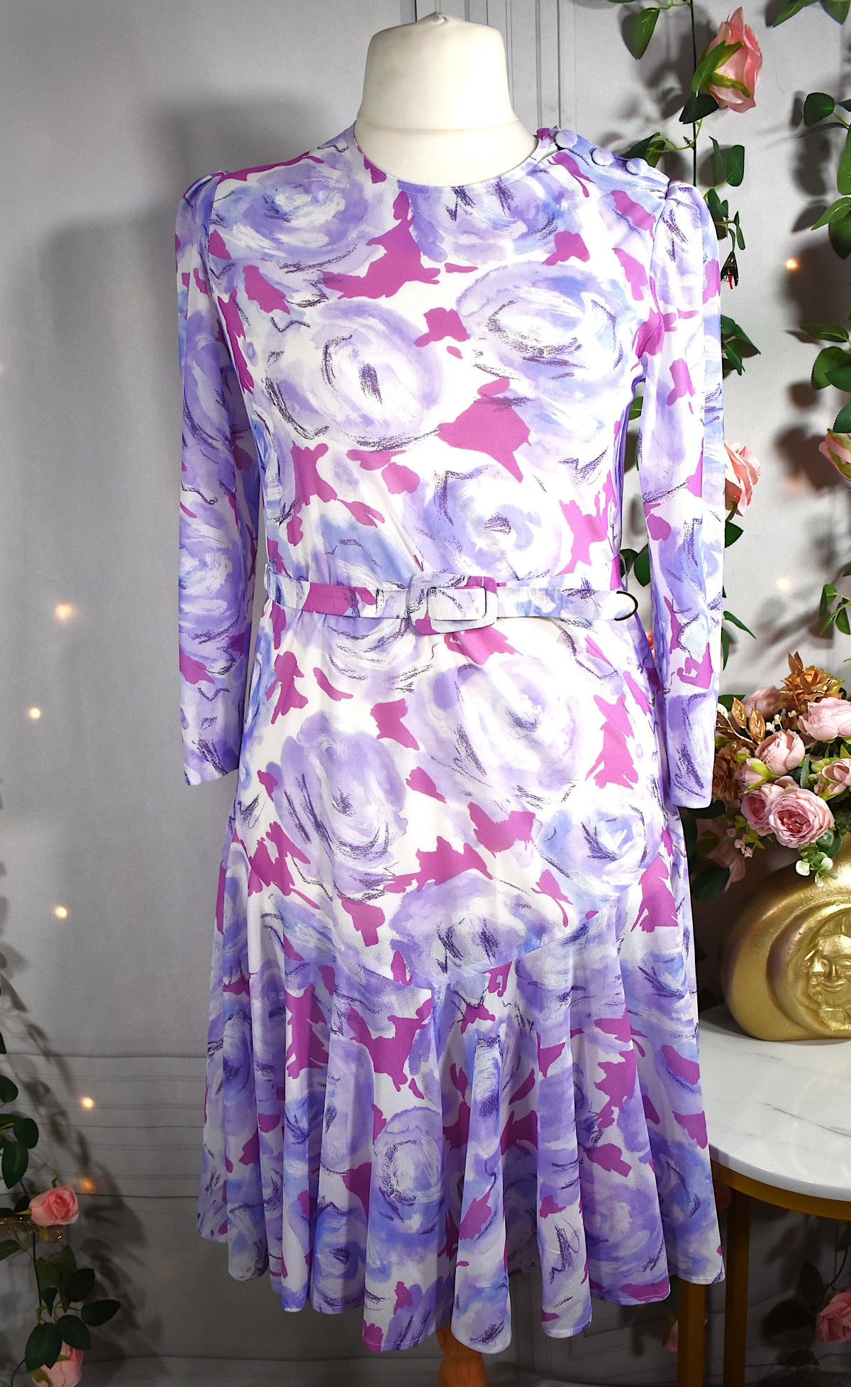 Robe mousseline vintage lila & violette