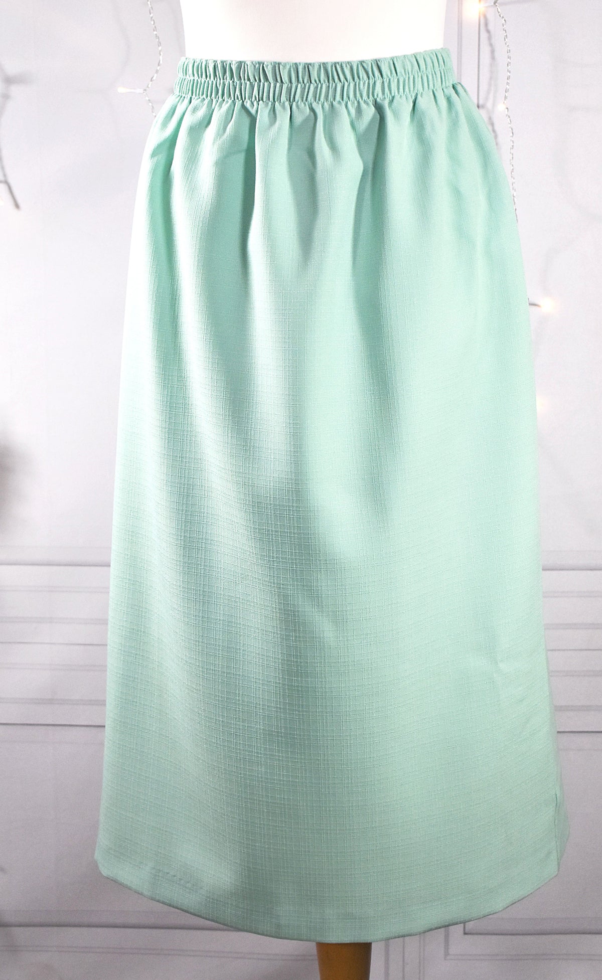 Jupe droite vert menthe