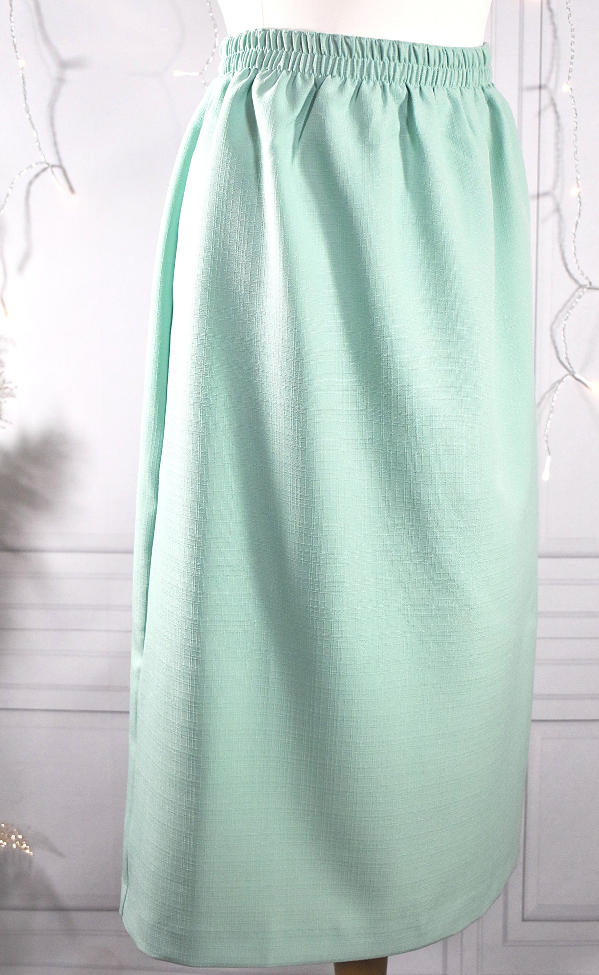 Jupe droite vert menthe