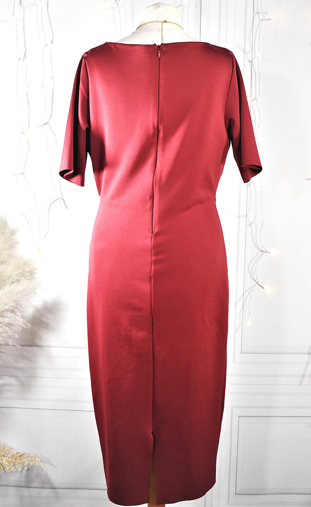 Robe néoprène lie-de-vin