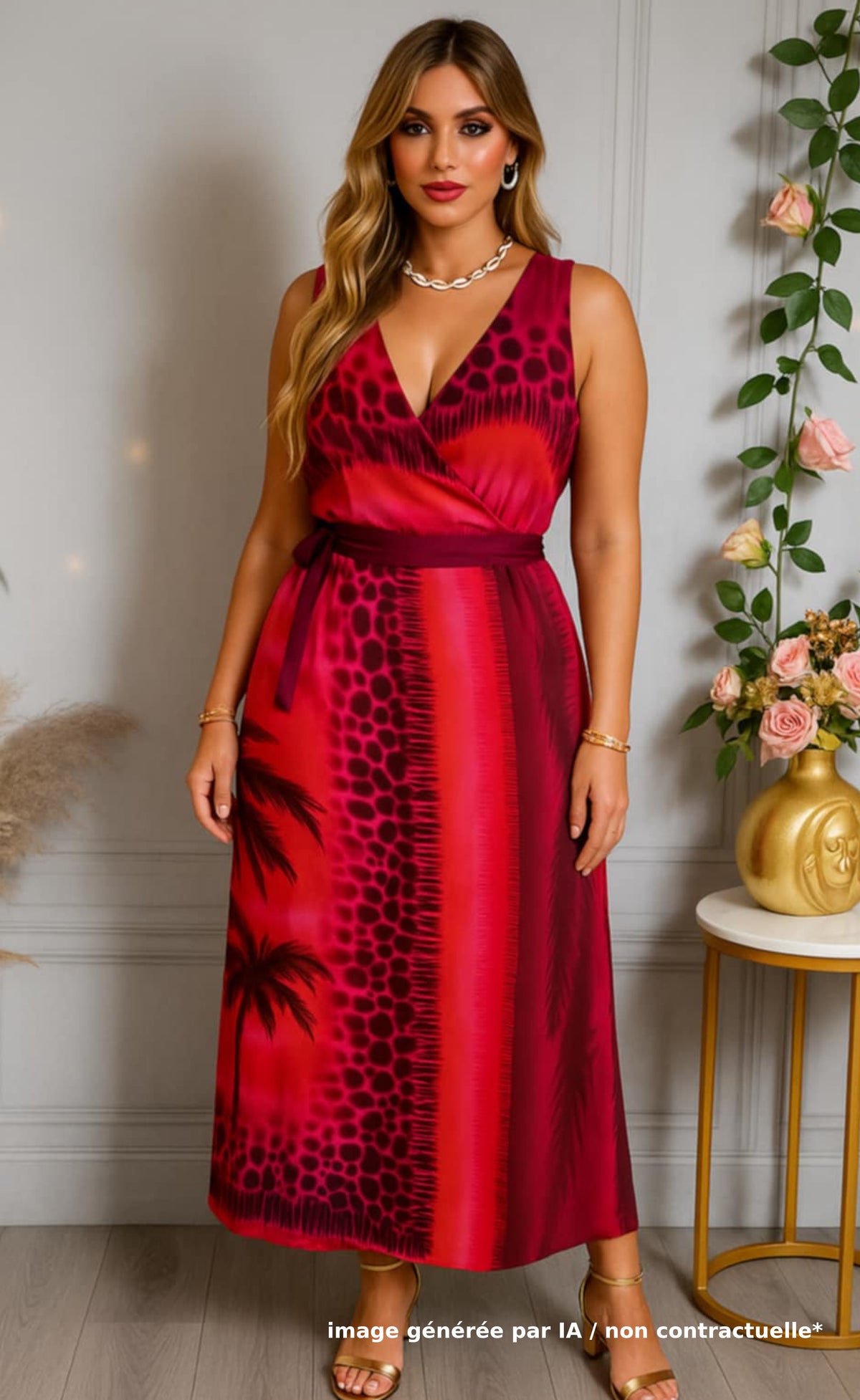Robe portefeuille en soie