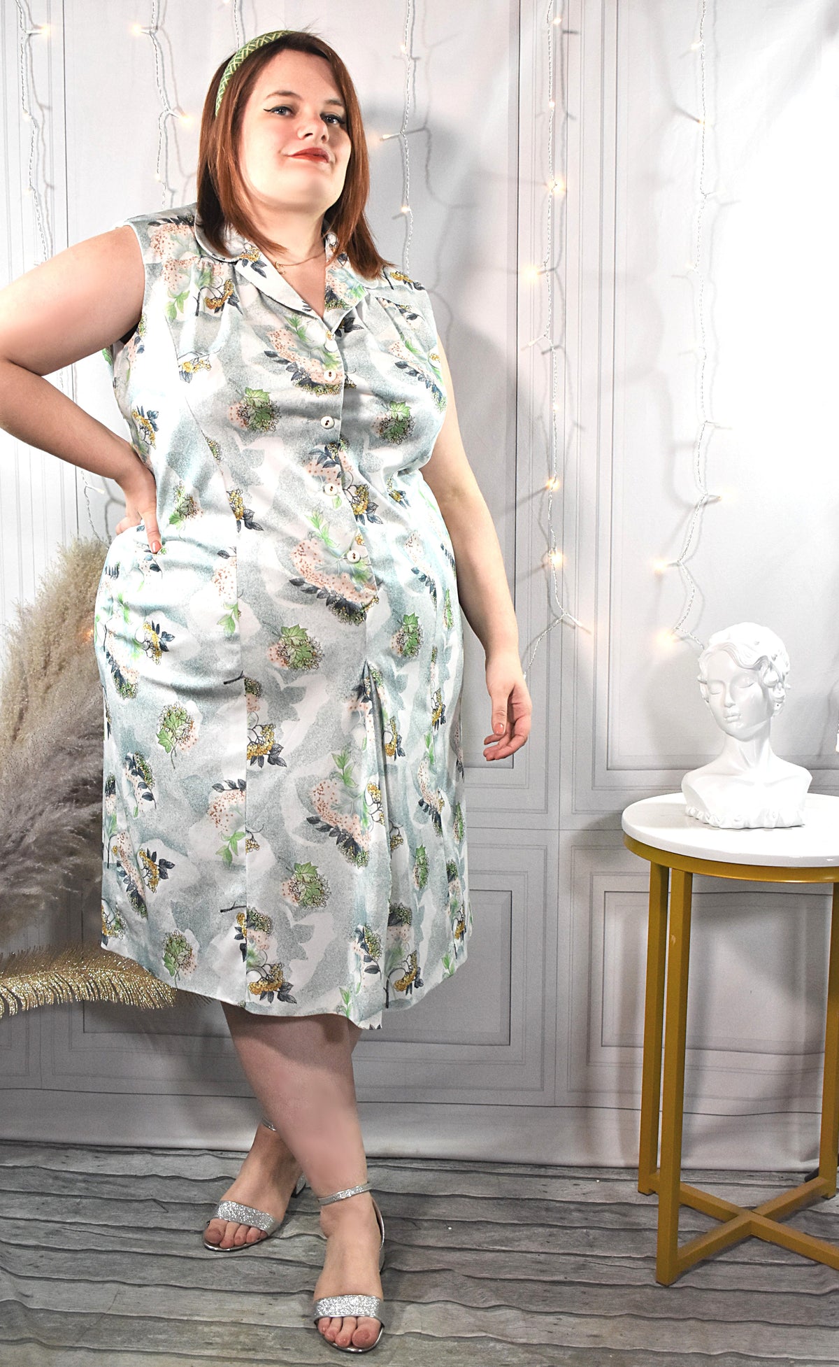 Robe trapèze fleurs de jardin