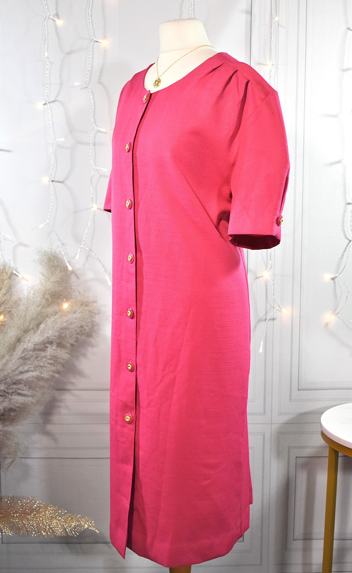 Robe droite rose chic