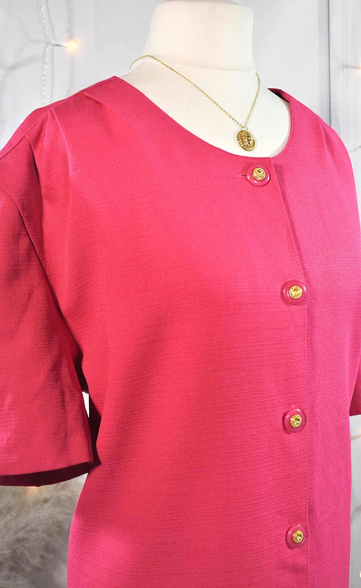 Robe droite rose chic