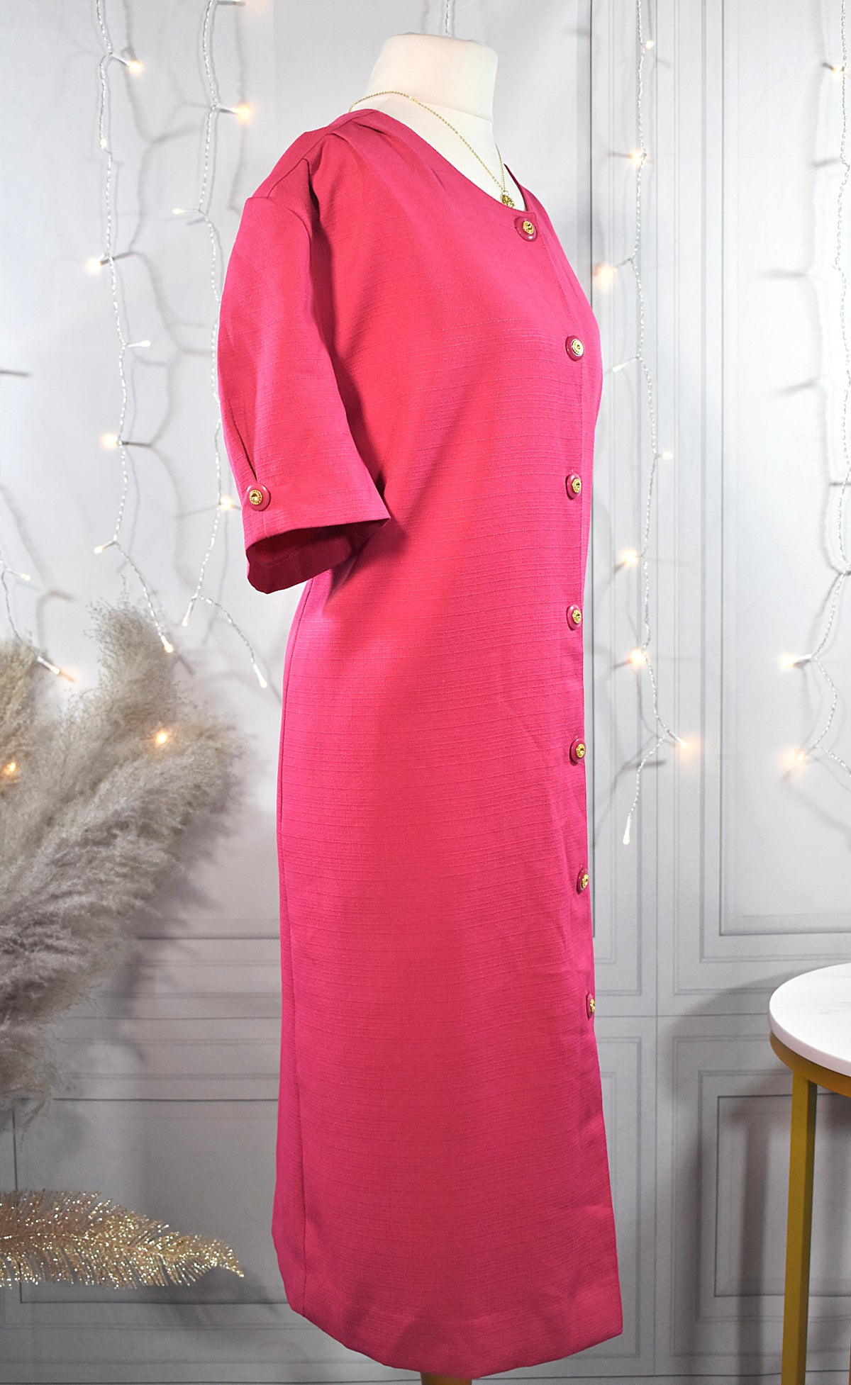 Robe droite rose chic