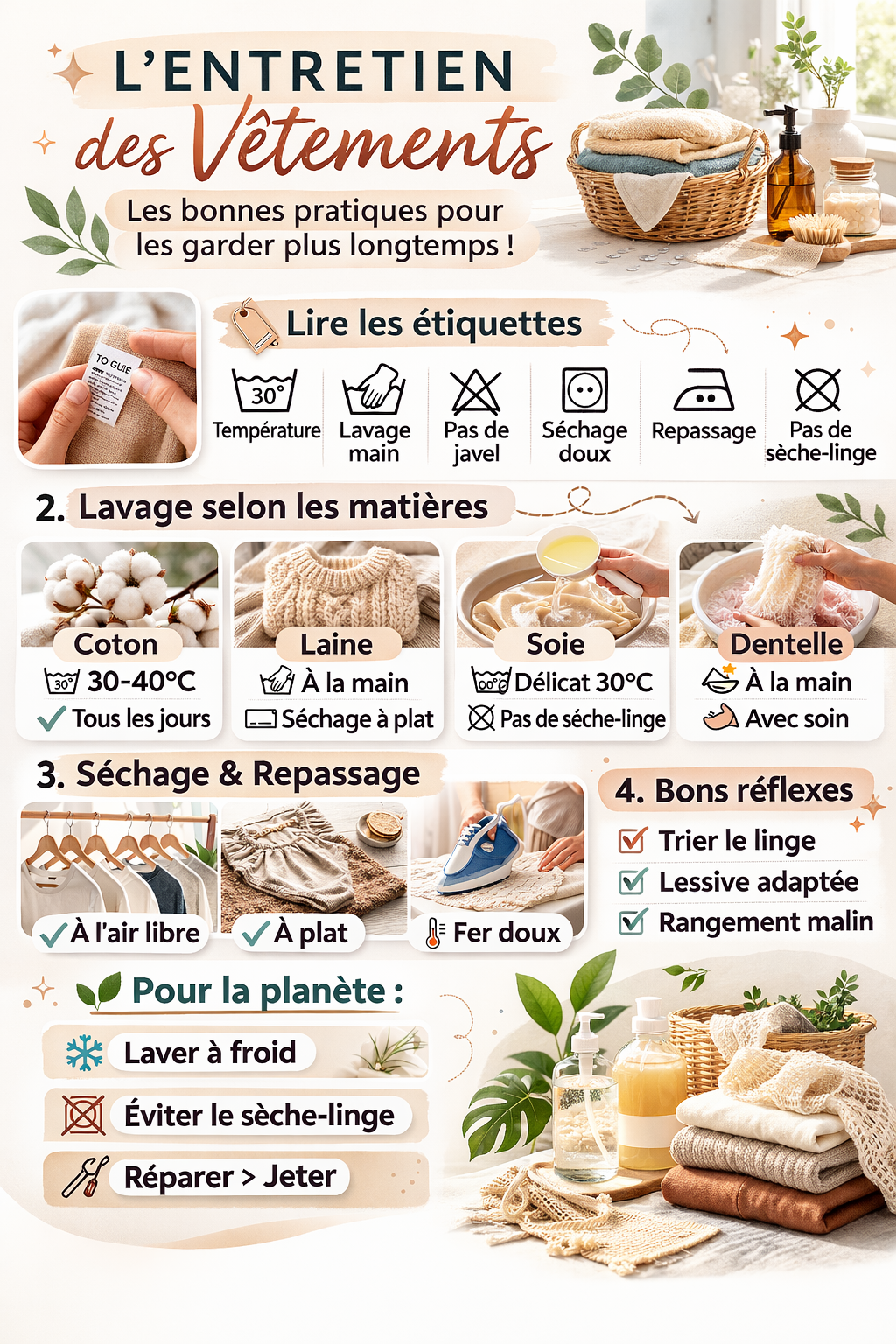 🧺 L’entretien des vêtements : les bonnes pratiques pour les garder plus longtemps