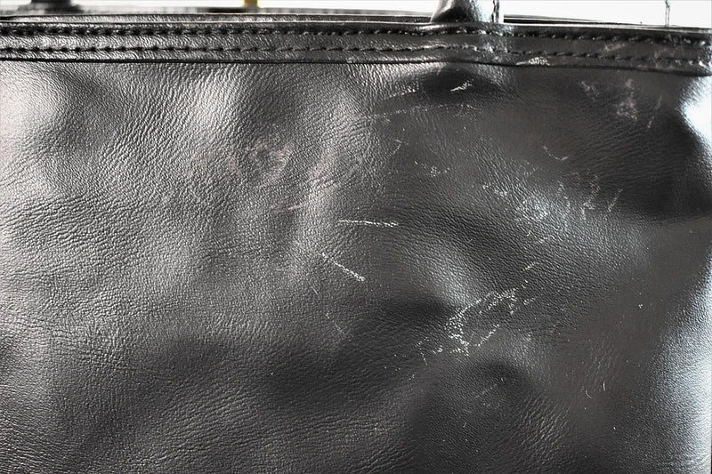 Sac à main noir patchwork style cuir d’agneau