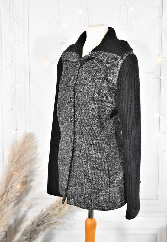 Veste bimatière grise et noire Georges Rech – Made in France