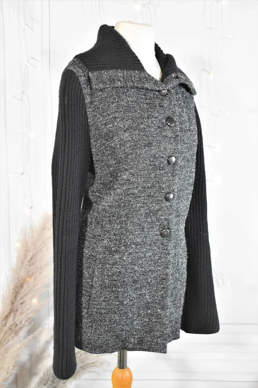 Veste bimatière grise et noire Georges Rech – Made in France