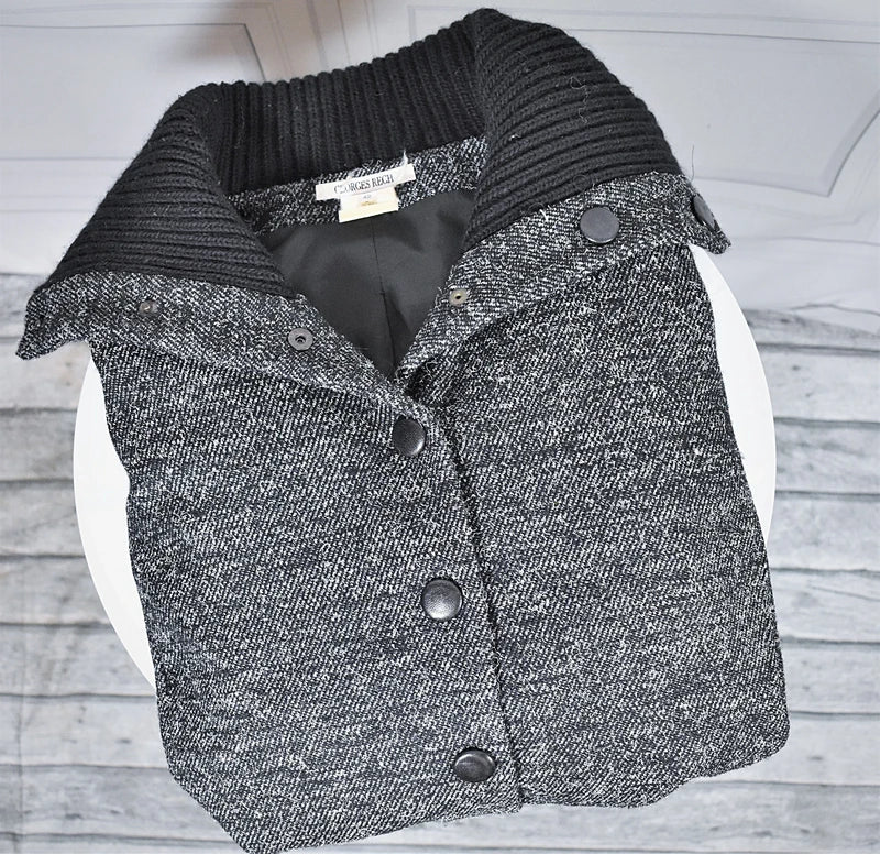 Veste bimatière grise et noire Georges Rech – Made in France