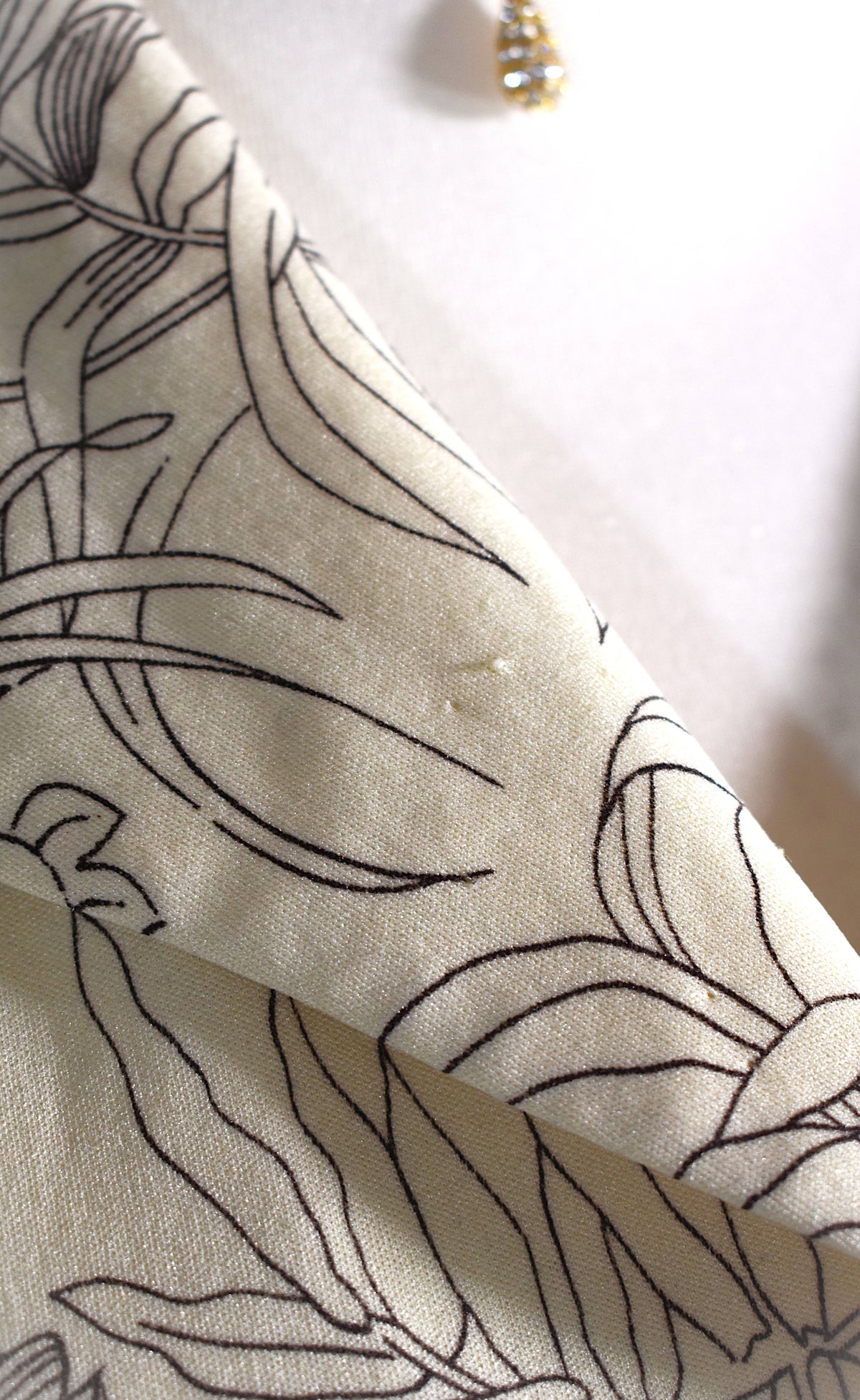 Chemise crème motif jungle graphique