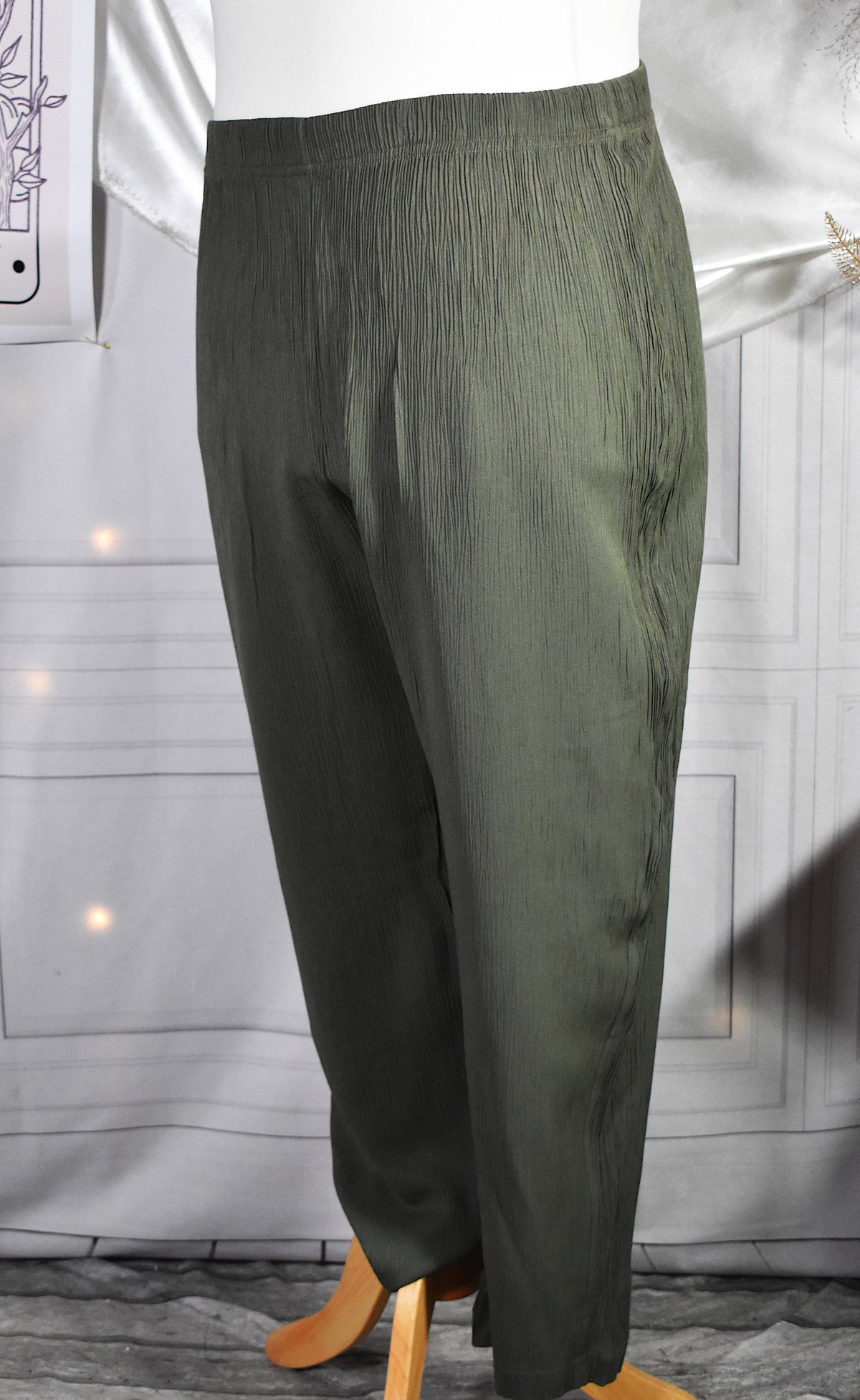 Pantalon kaki léger taille élastique