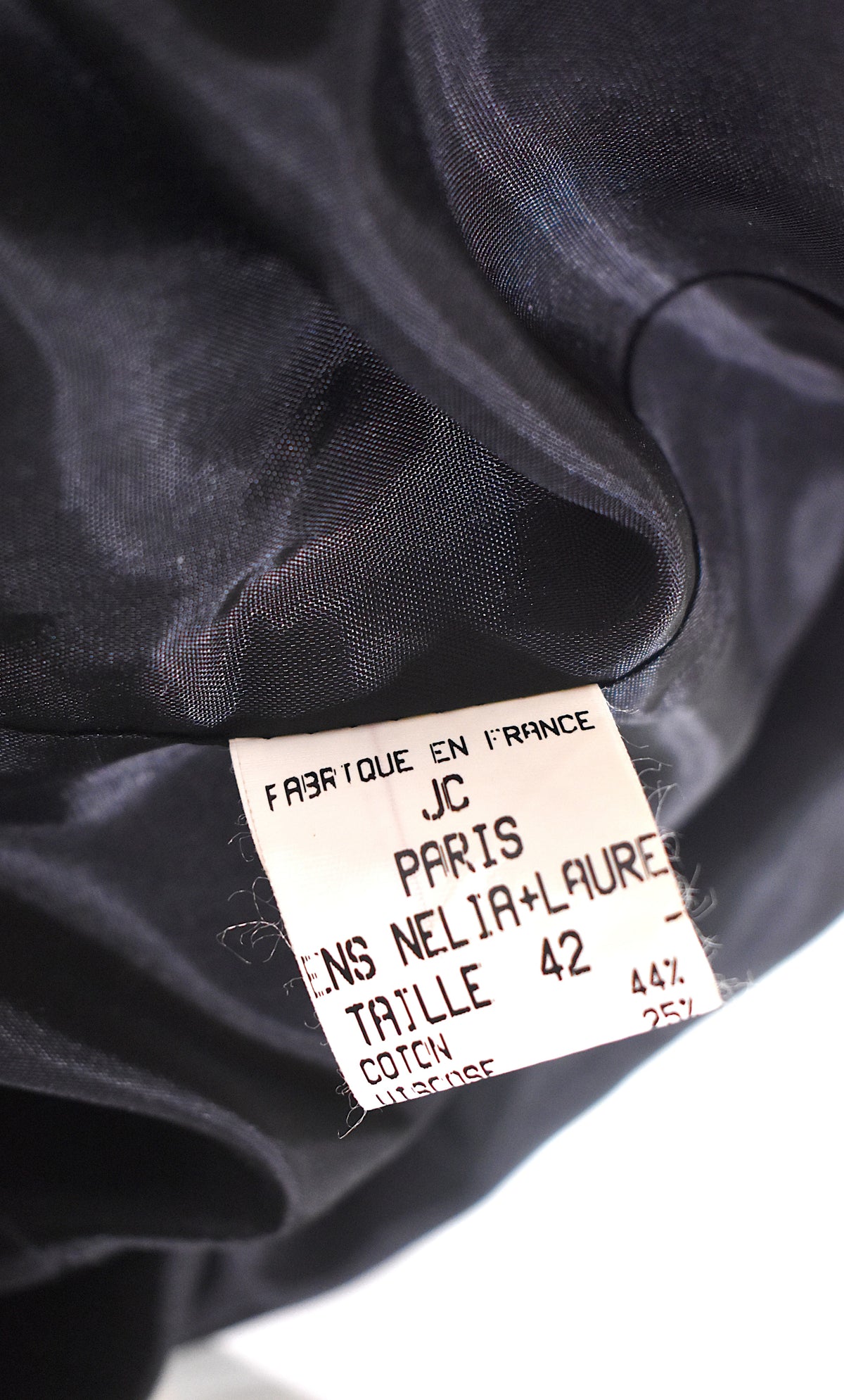 Blazer vintage cintré laine chinée & fausse fourrure Jean Coste - Made in France