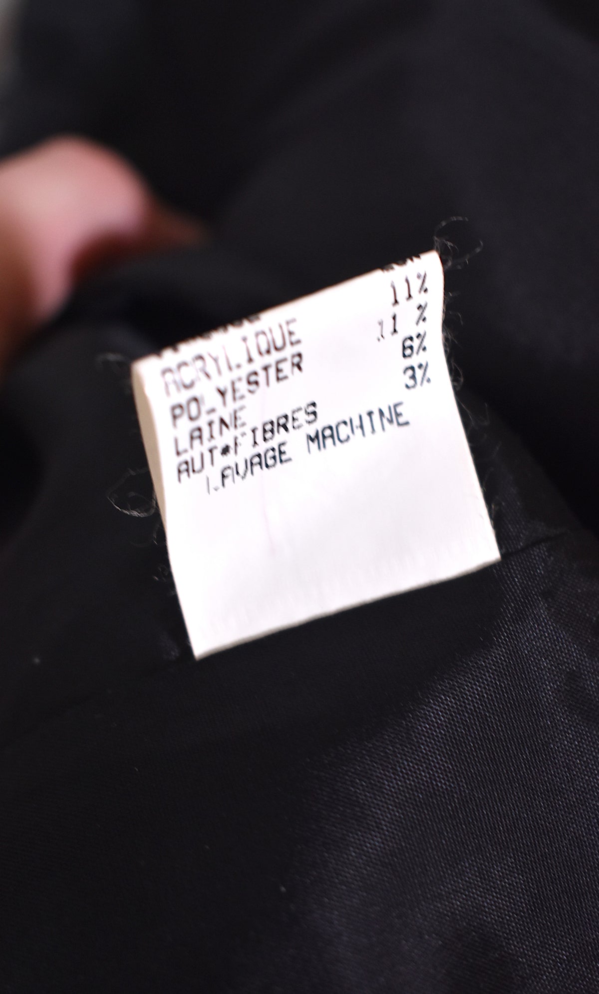 Blazer vintage cintré laine chinée & fausse fourrure Jean Coste - Made in France