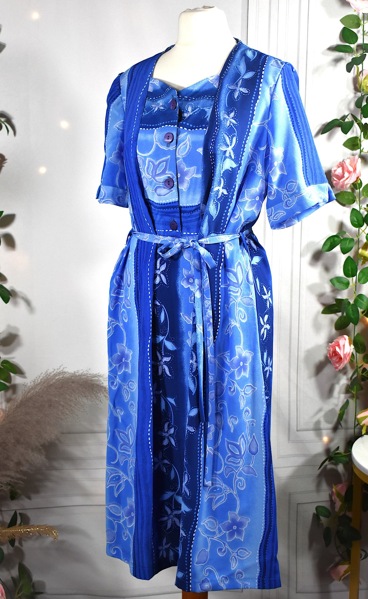 Robe foulard paisley bleue