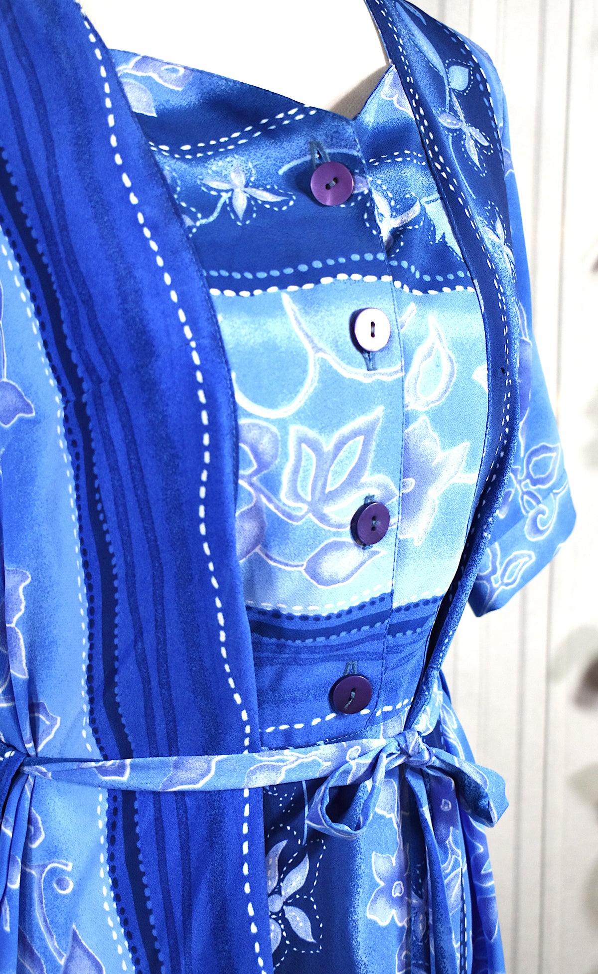 Robe foulard paisley bleue