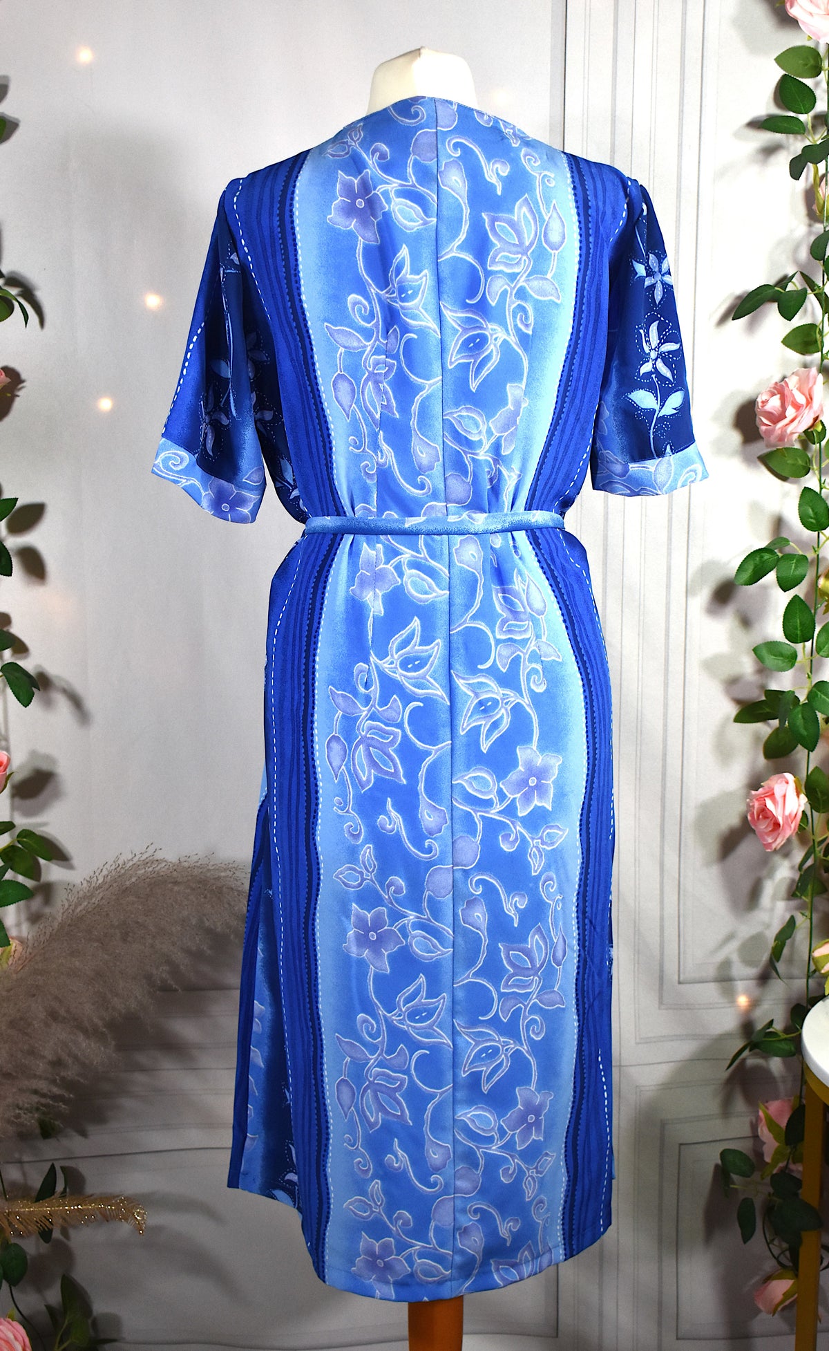 Robe foulard paisley bleue