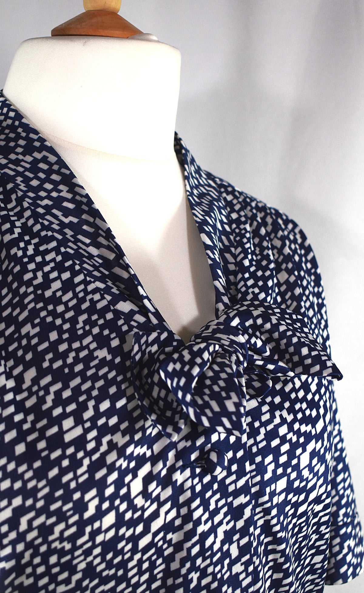 Chemise graphique bleue & blanche