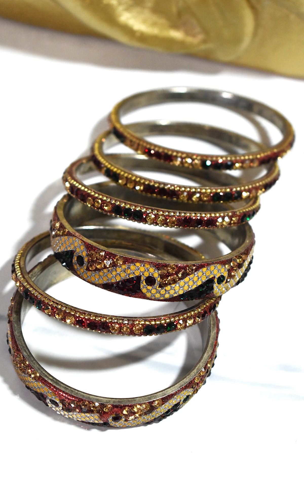 Ensemble de 6 bracelets à strass