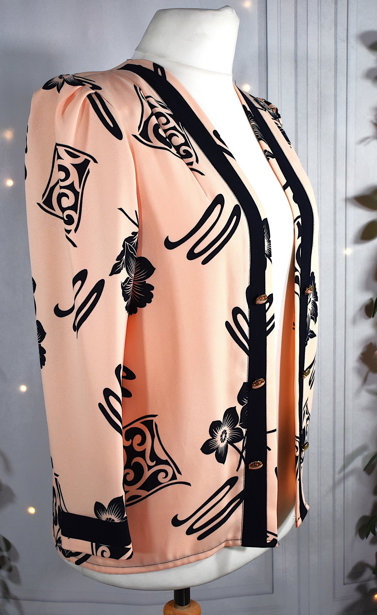 Veste légère vintage esprit polynésien