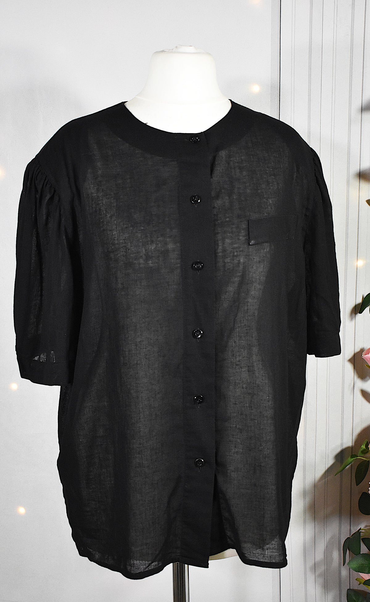 Chemise en coton noire Franck & Fils