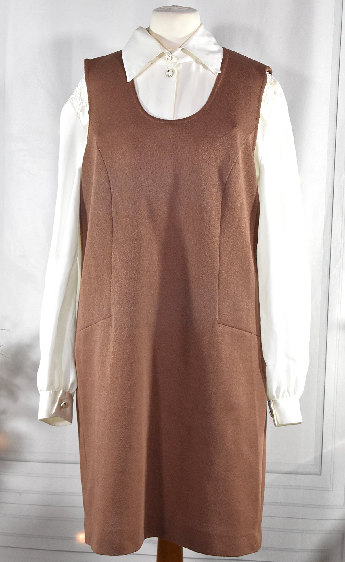 Robe chasuble marron