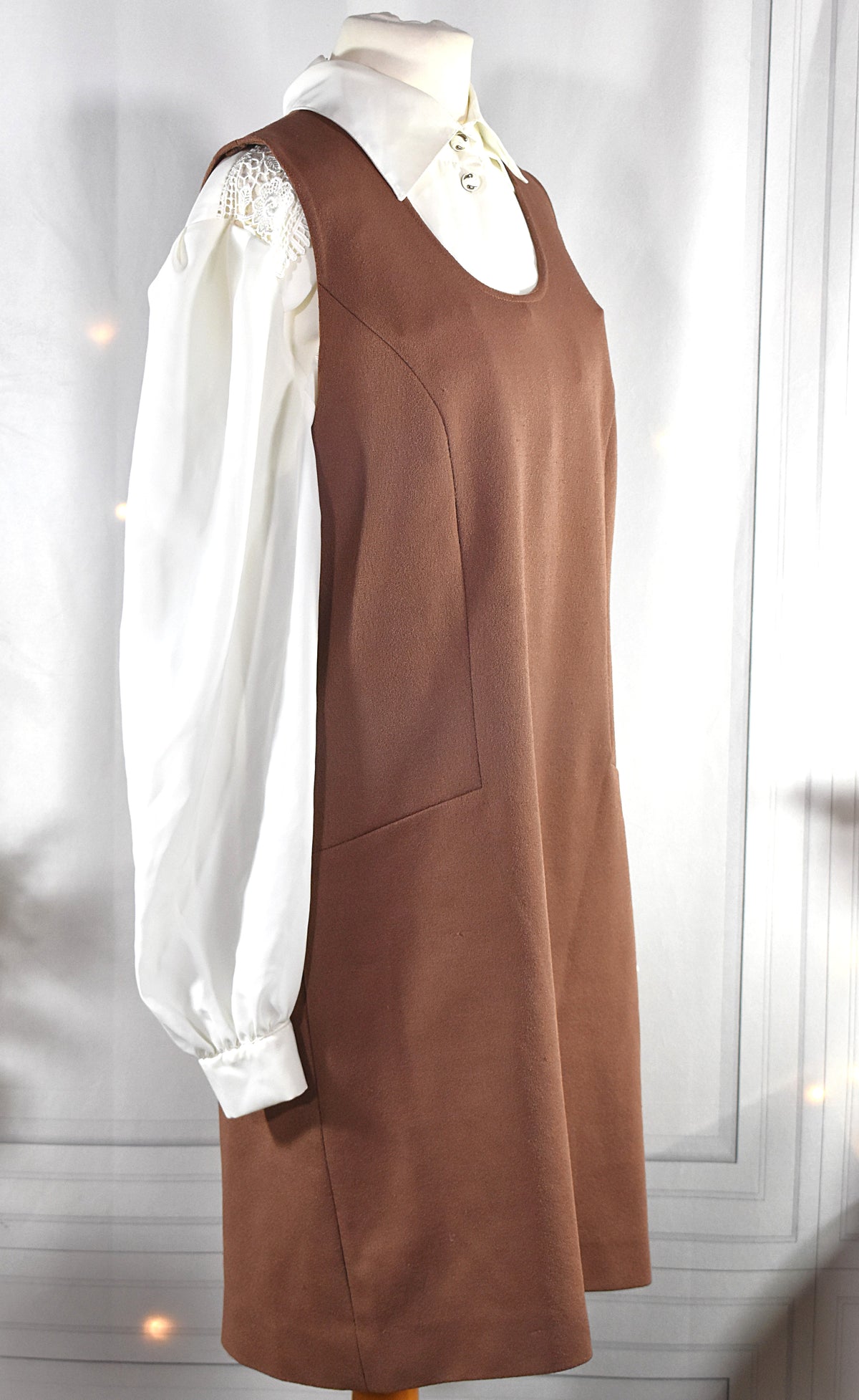 Robe chasuble marron