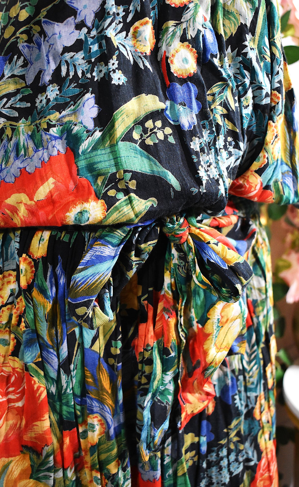 Robe indienne en viscose fleurie