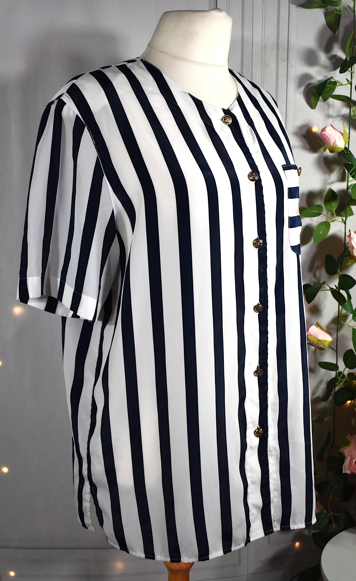 Chemise fluide rayures style marinière