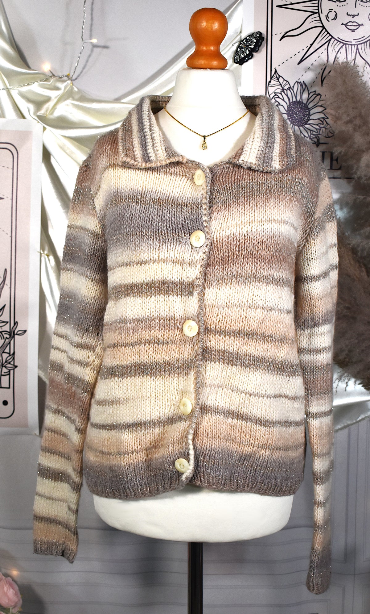 Gilet tricoté main maille épaisse