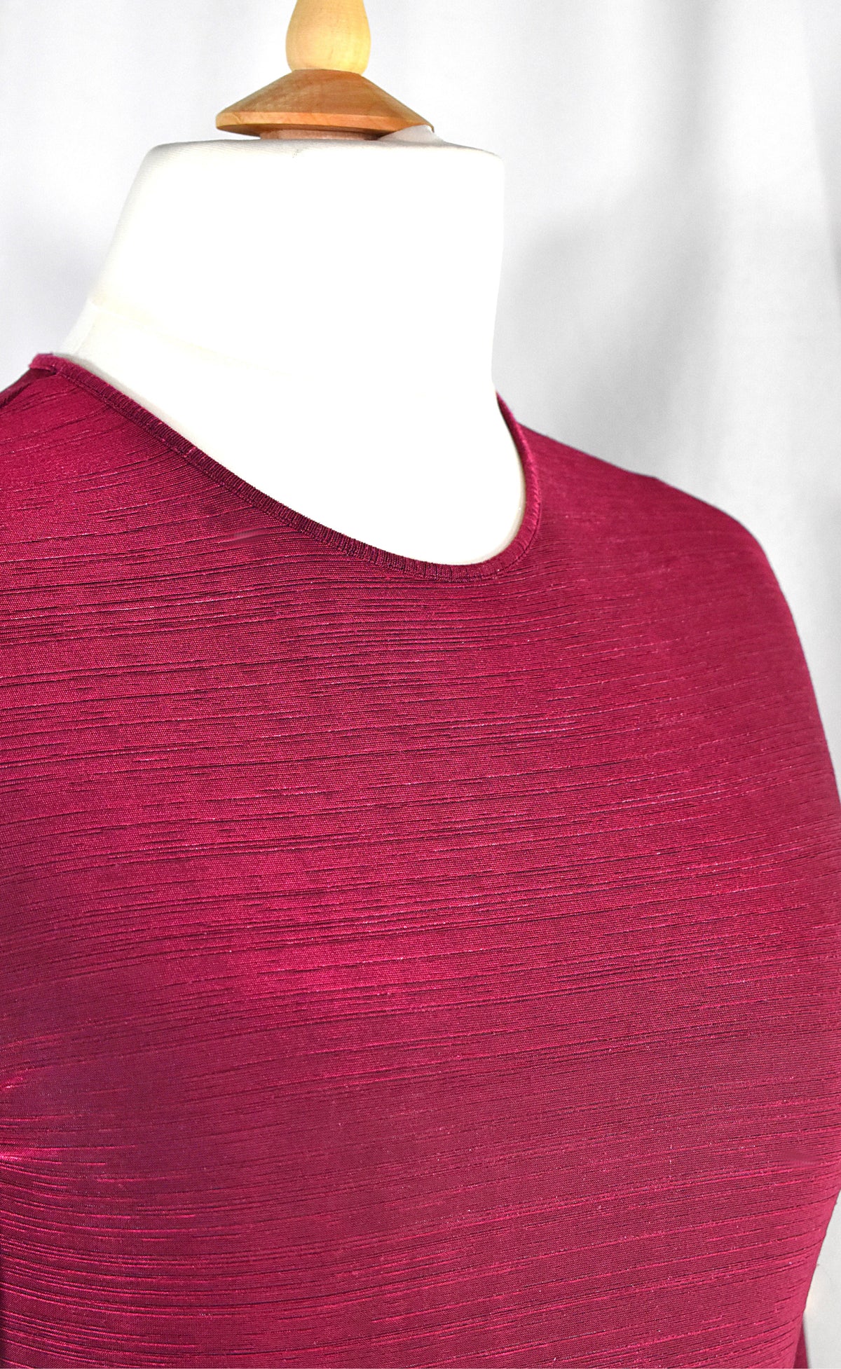 Haut élégant Caroll bordeaux lamé - Made in France