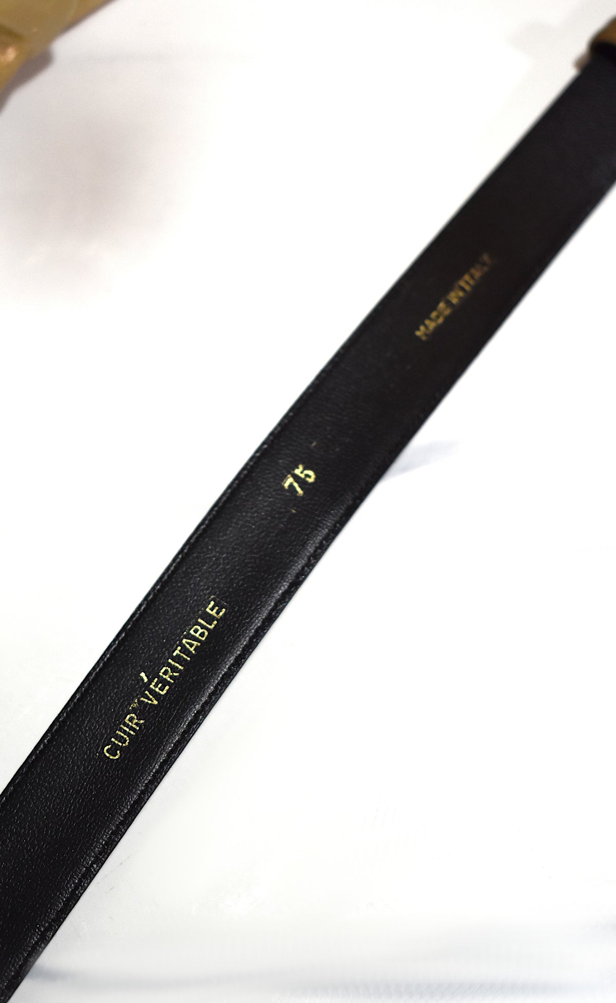 Ceinture en cuir véritable châtaigne