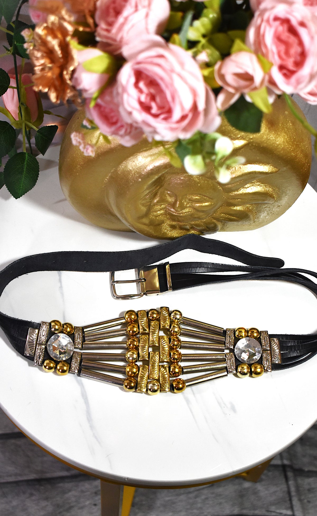 Ceinture bijou en cuir